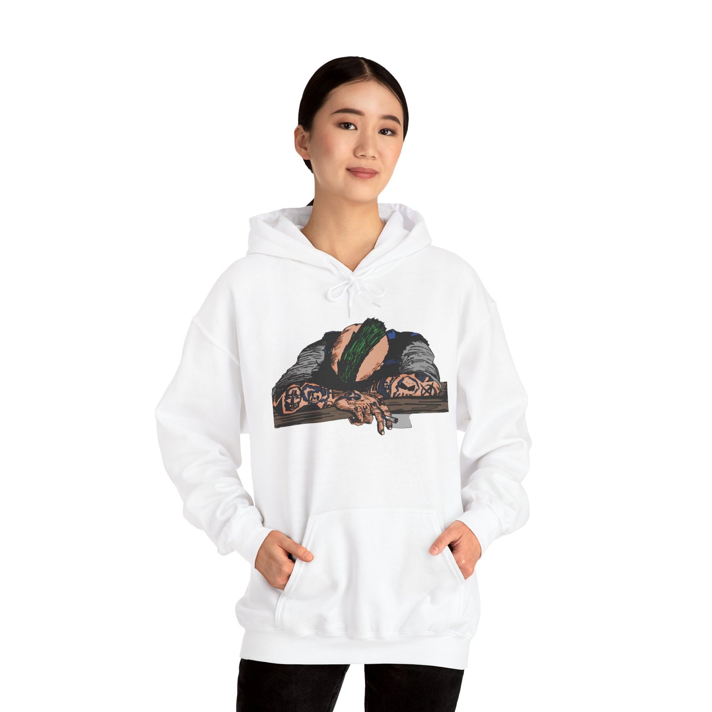 Punk and Done Color Unisex Hooded Sweatshirt, Cozy Streetwear, Unique Gift for Art Lovers, Casual Lounge Wear, Perfect for Fall Fashion