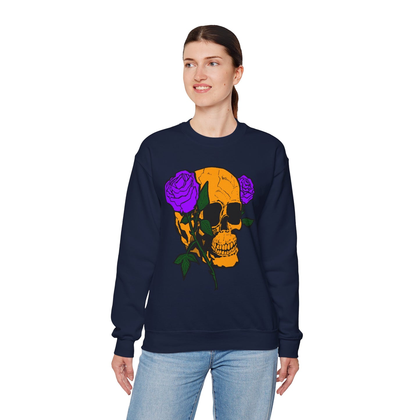 Skull & Roses Sweatshirt - Unisex Heavy Blend™ Crewneck