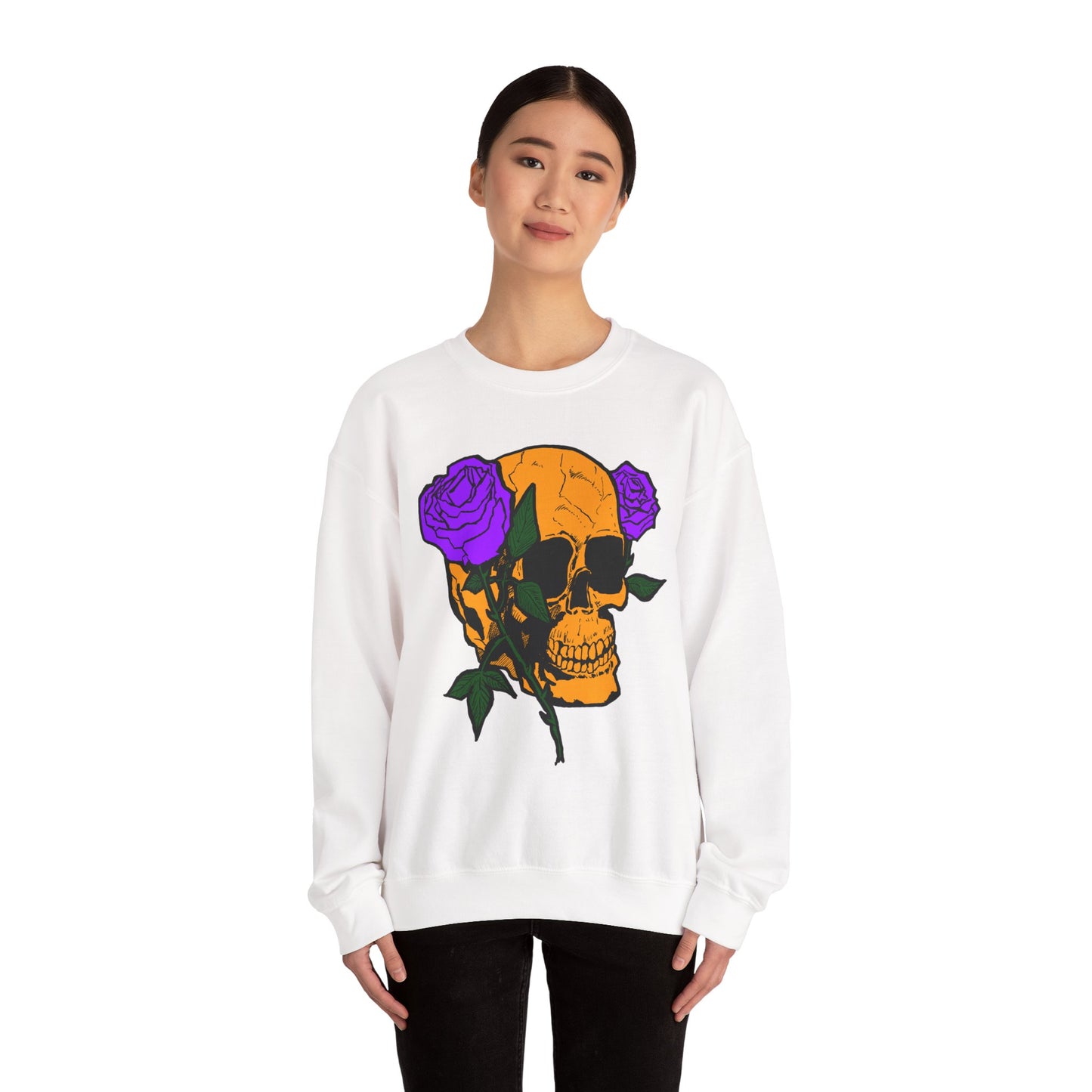 Skull & Roses Sweatshirt - Unisex Heavy Blend™ Crewneck