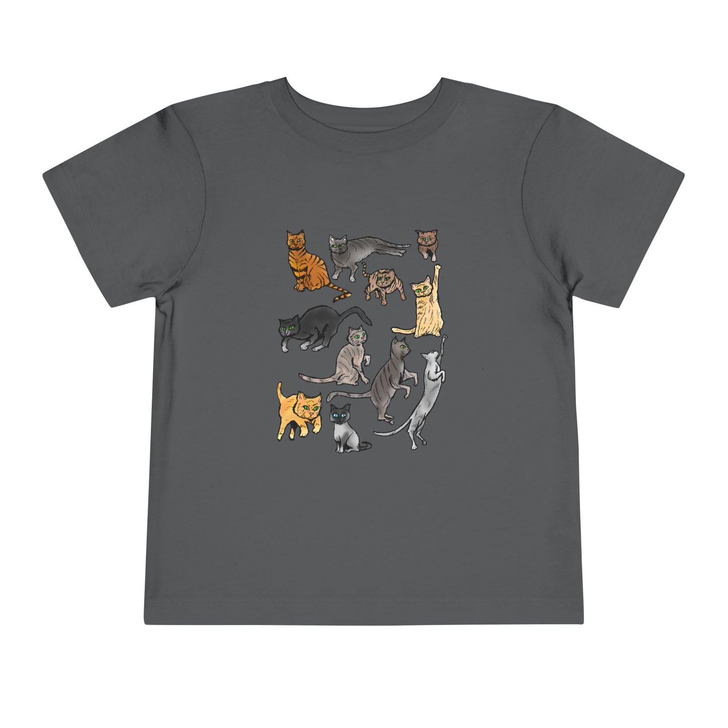 Toddler Tee — Playful Cat Pack Graphic Shirt for Kids