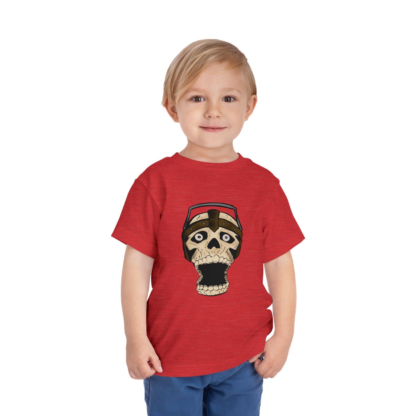 Toddler Tee — Playful Screaming Skull Graphic Kids' Shirt
