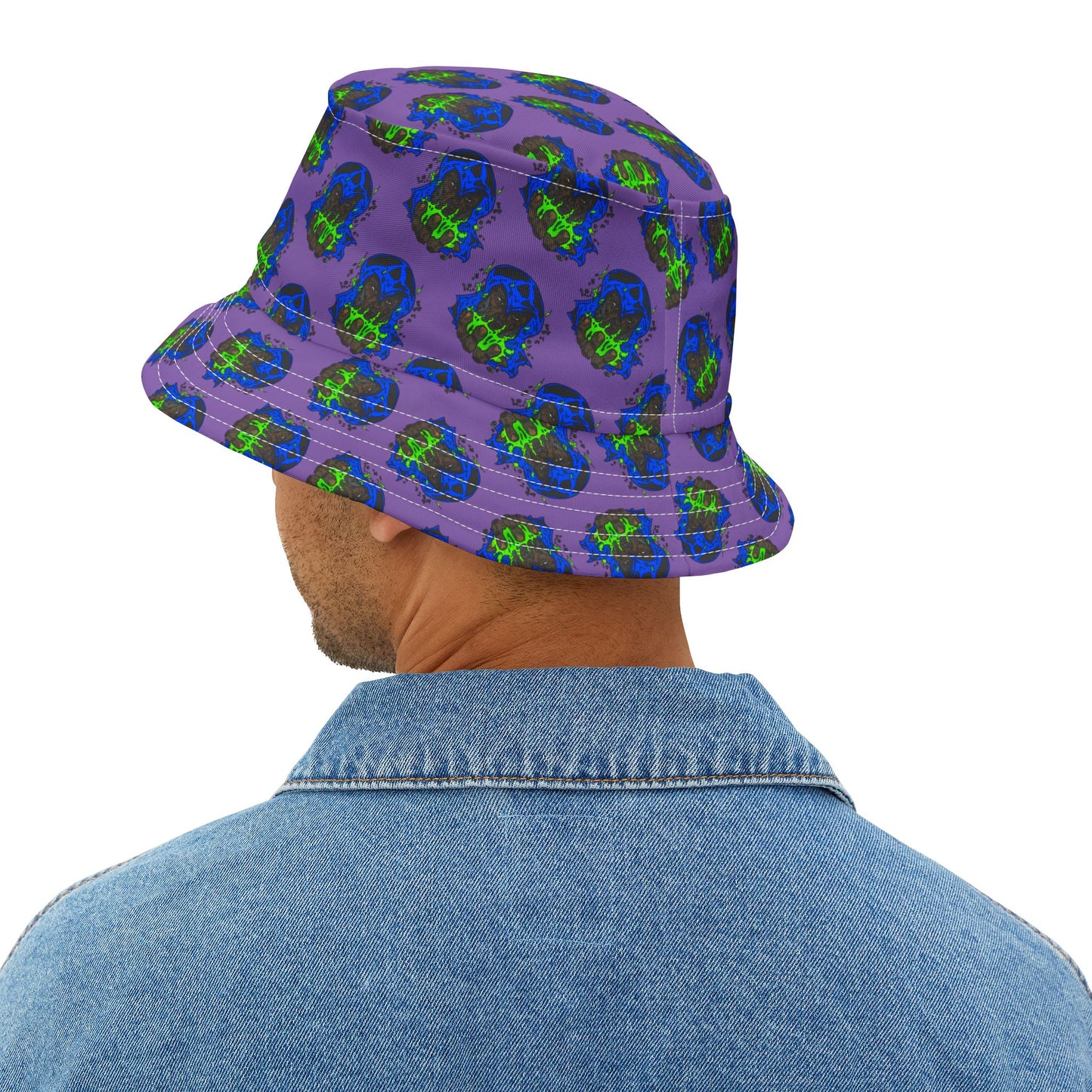 Bucket Hat Cosmic Wizard Sorcery Fire Colorful Mystical Dalyn Viker Art