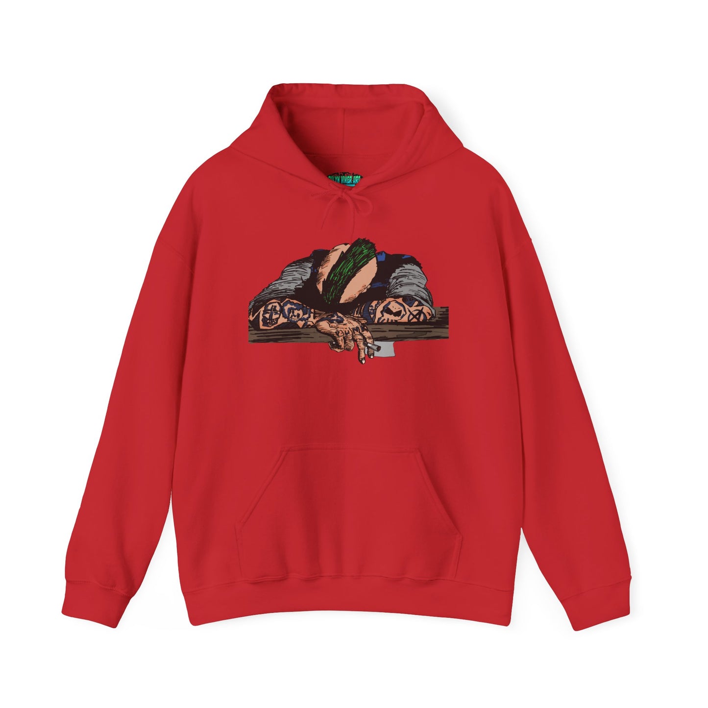 Punk and Done Color Unisex Hooded Sweatshirt, Cozy Streetwear, Unique Gift for Art Lovers, Casual Lounge Wear, Perfect for Fall Fashion