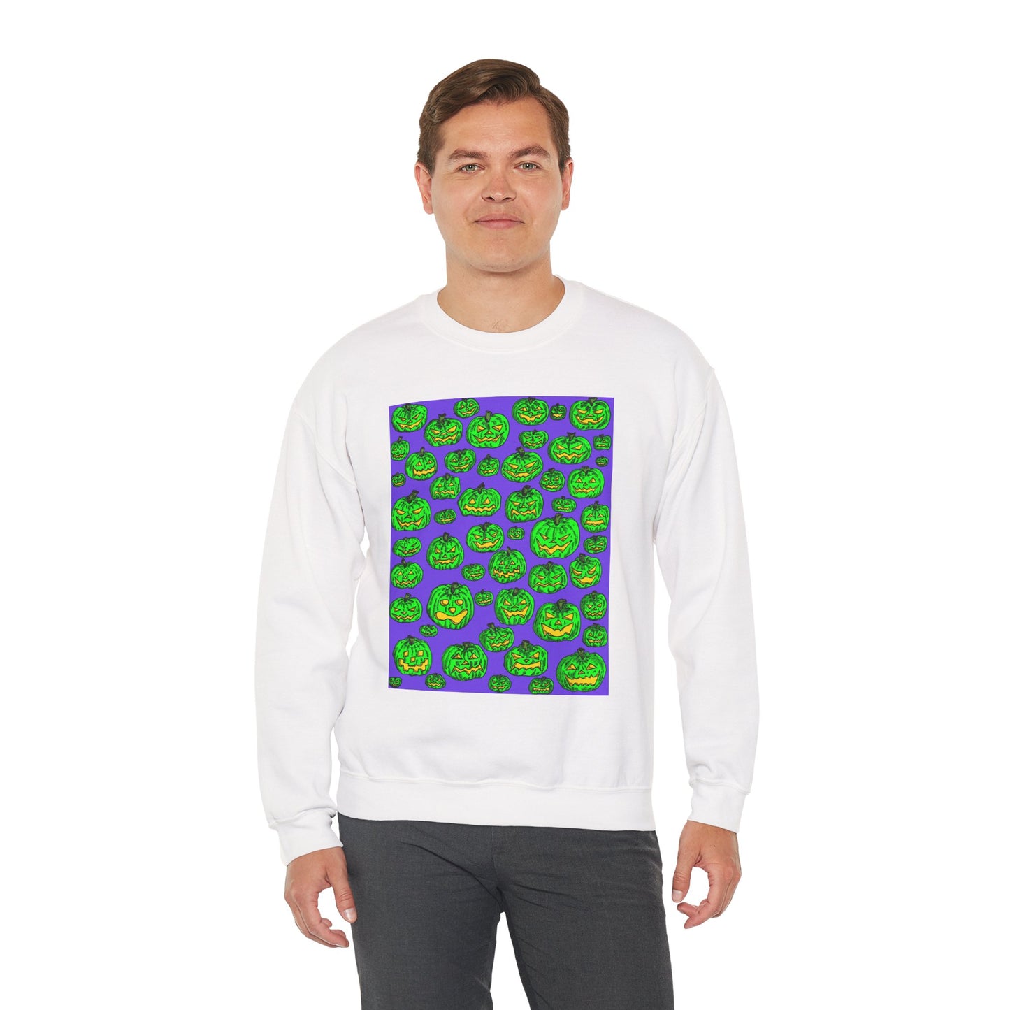 Halloween Pumpkin Crewneck Sweatshirt