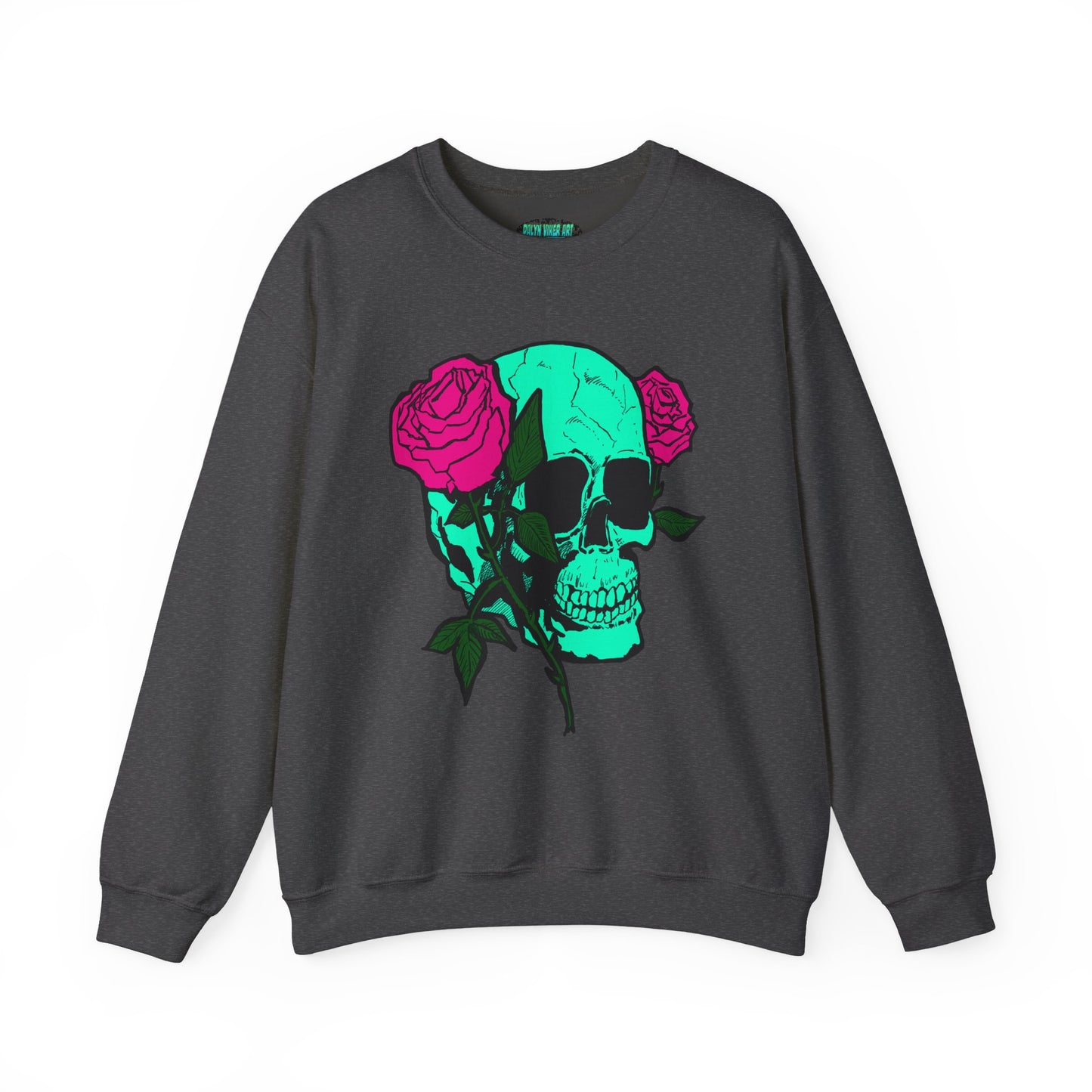 Skull and Roses Crewneck Sweatshirt for Trendsetters