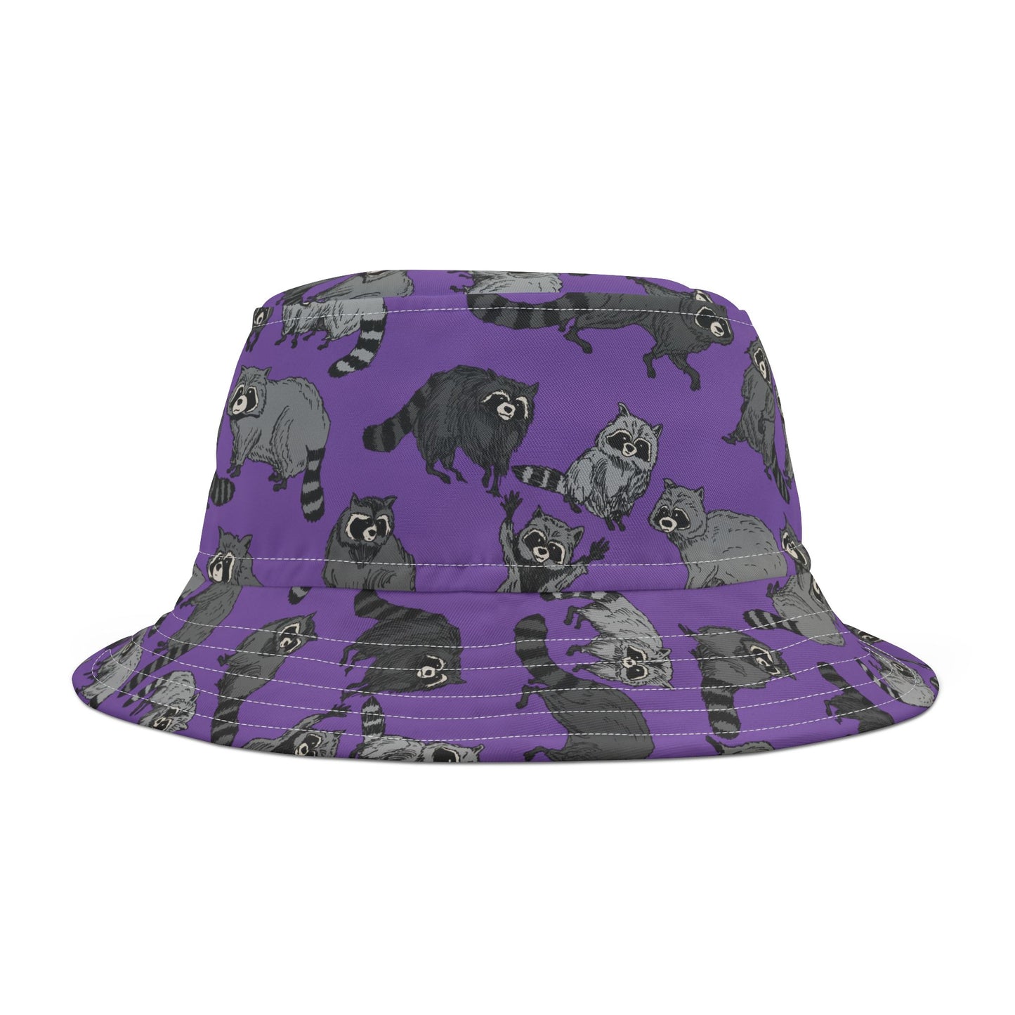 Raccoon Adventure Bucket Hat - Trendy AOP Hat, for Nature Lovers, Summer Outfits, Camping Gear, Gift for Outdoor Enthusiasts