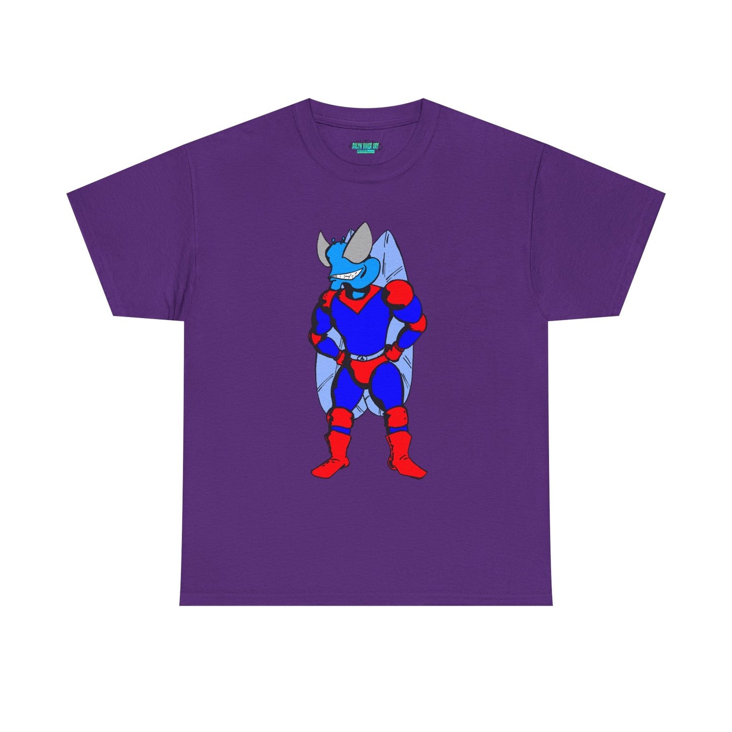 Astro-Fly Hero Graphic Tee - Blue & Red Superhero T-Shirt