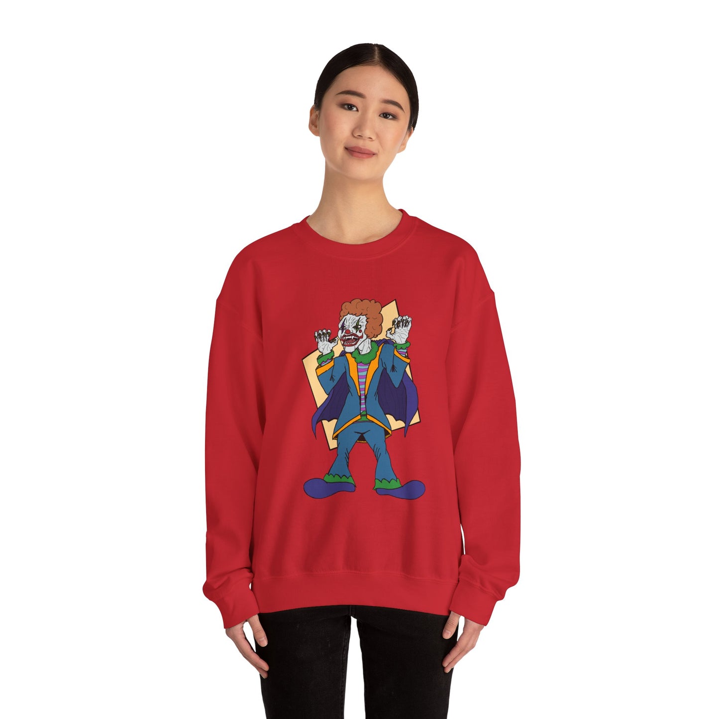 Vampire Clown Funny Horror-Inspired Unisex Crewneck Sweatshirt