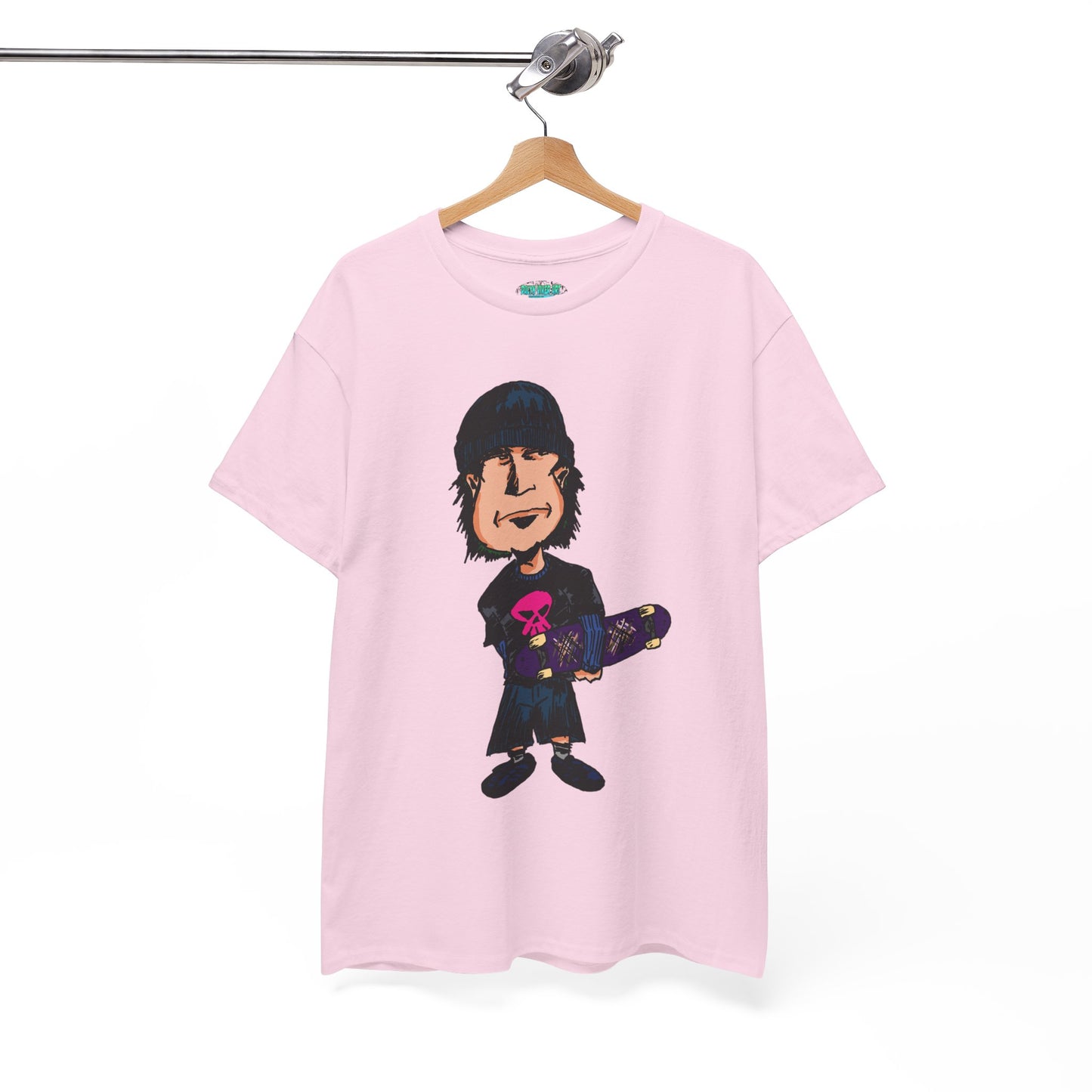 Rude Skater Dude - Skate Punk - Skater Kid Cartoon T‑Shirt — Cute Skateboarder Graphic Tee