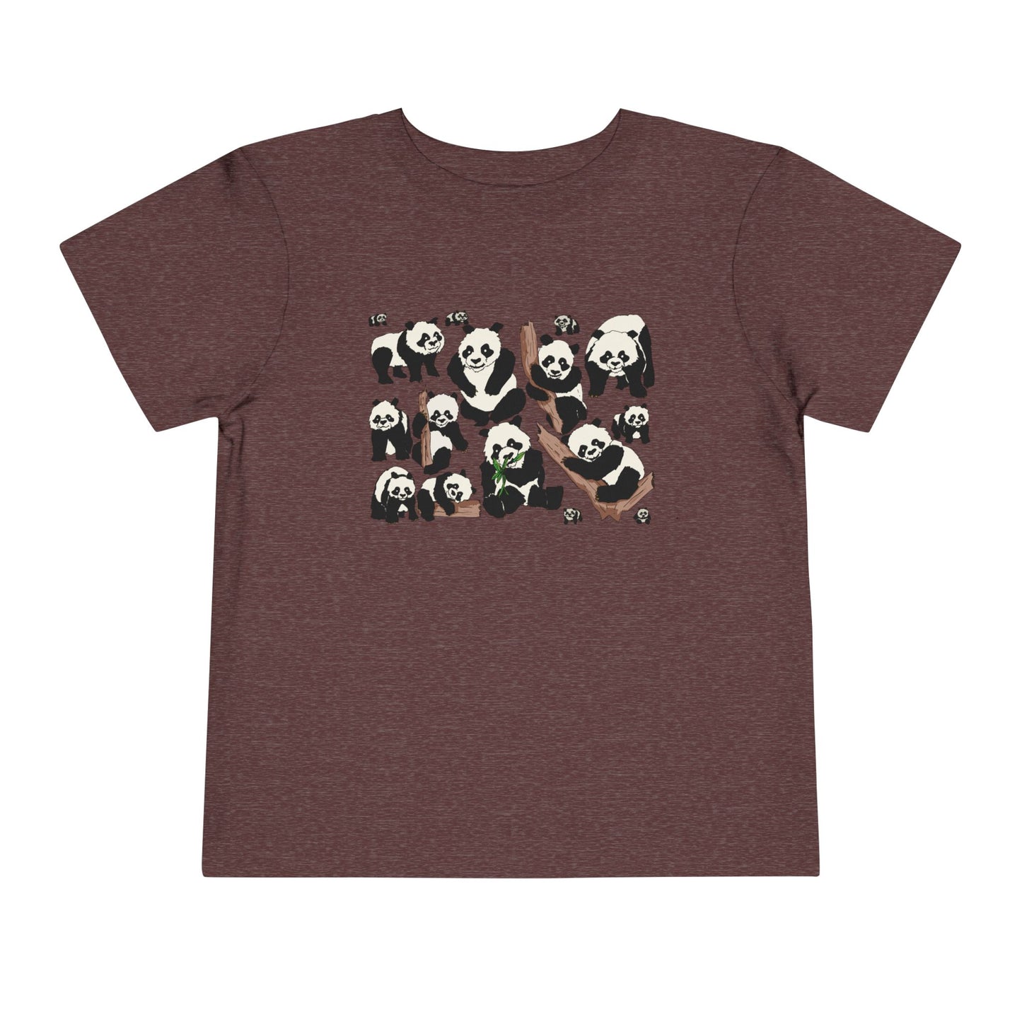 Panda Faces Toddler Tee — Cute Cartoon Panda Print