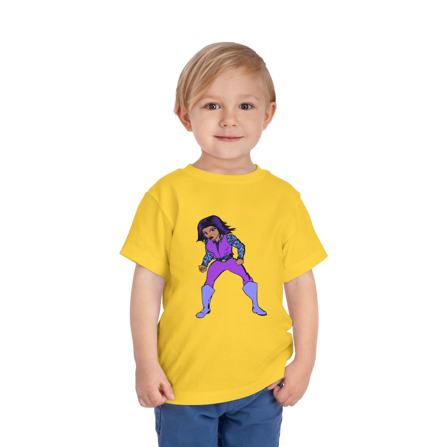 Toddler Tee — Purple Superstar Heroine Graphic Shirt
