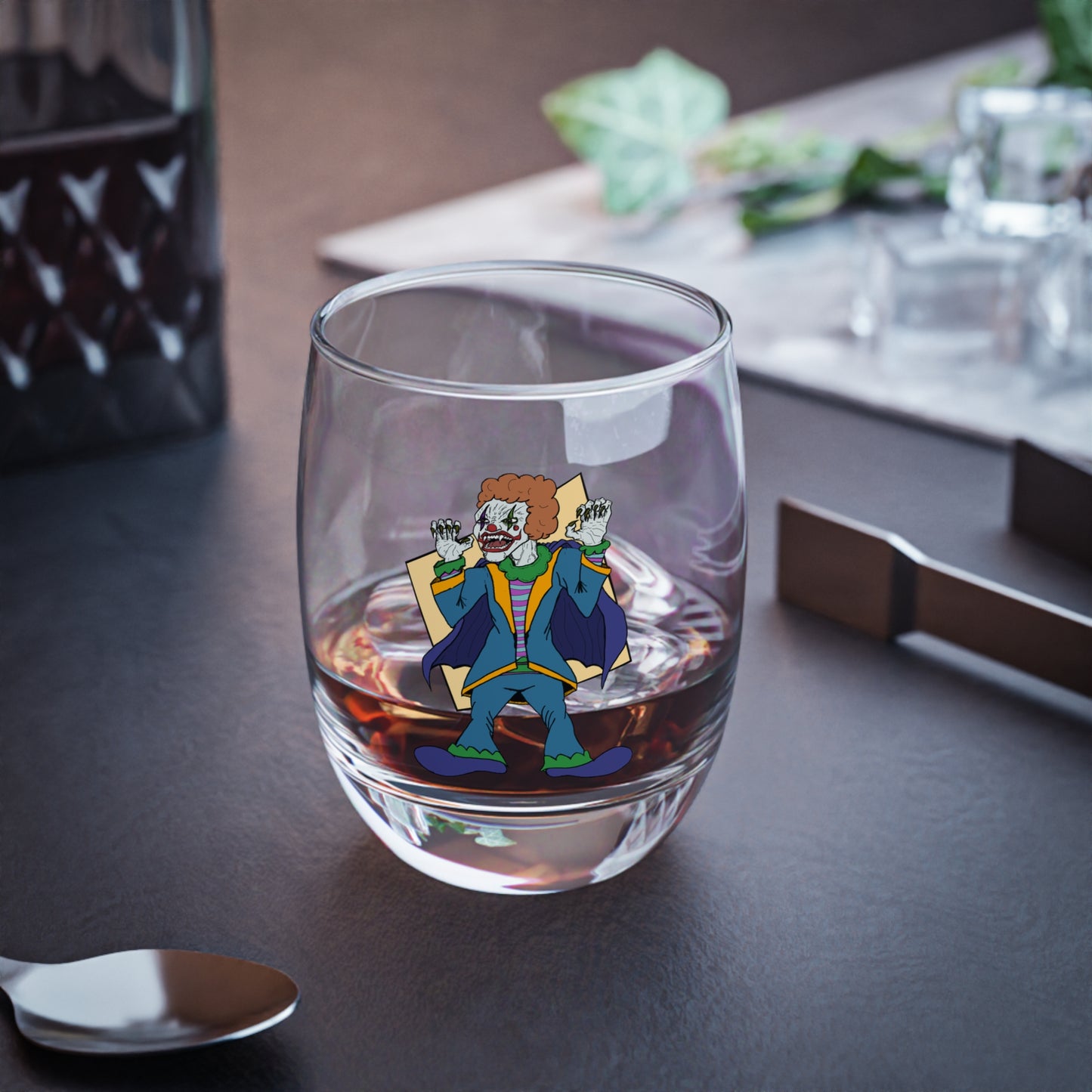 Vampire Clown Whiskey Glass