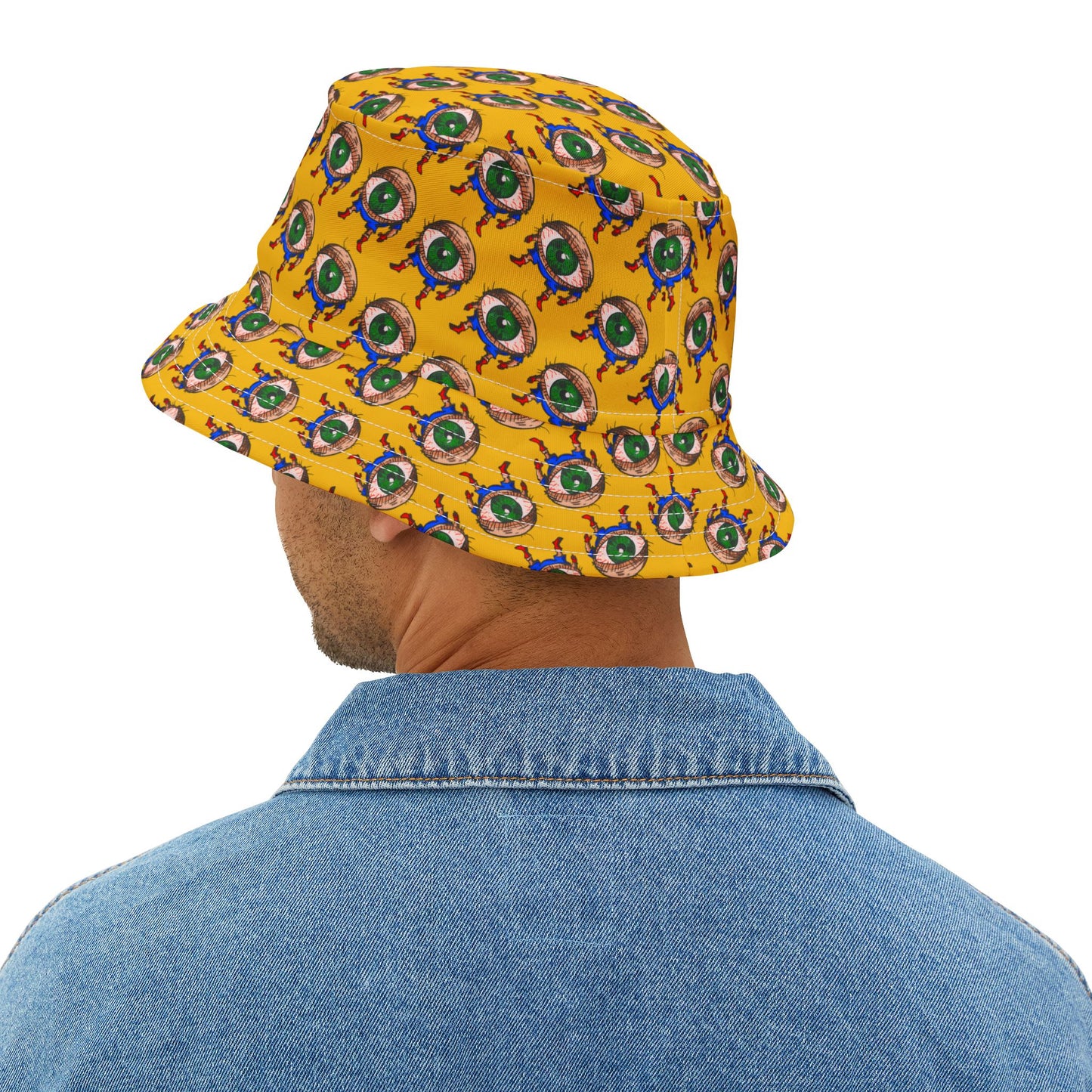 Terrif-EYE-ing Colorful Cartoon Eye Bucket Hat – Fun Summer Accessory