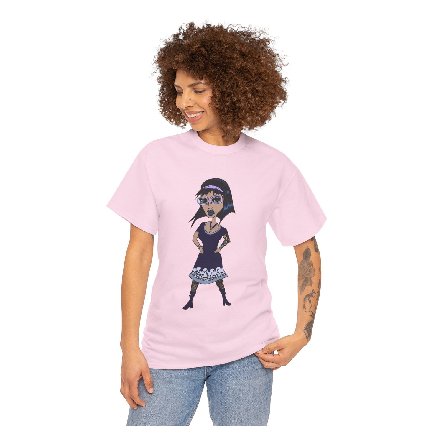 Gothic Doll T-Shirt — Retro Vampire Girl Graphic Tee