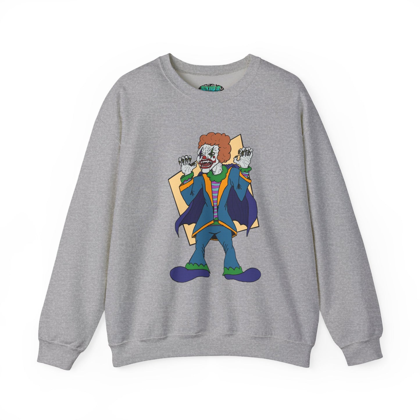 Vampire Clown Funny Horror-Inspired Unisex Crewneck Sweatshirt