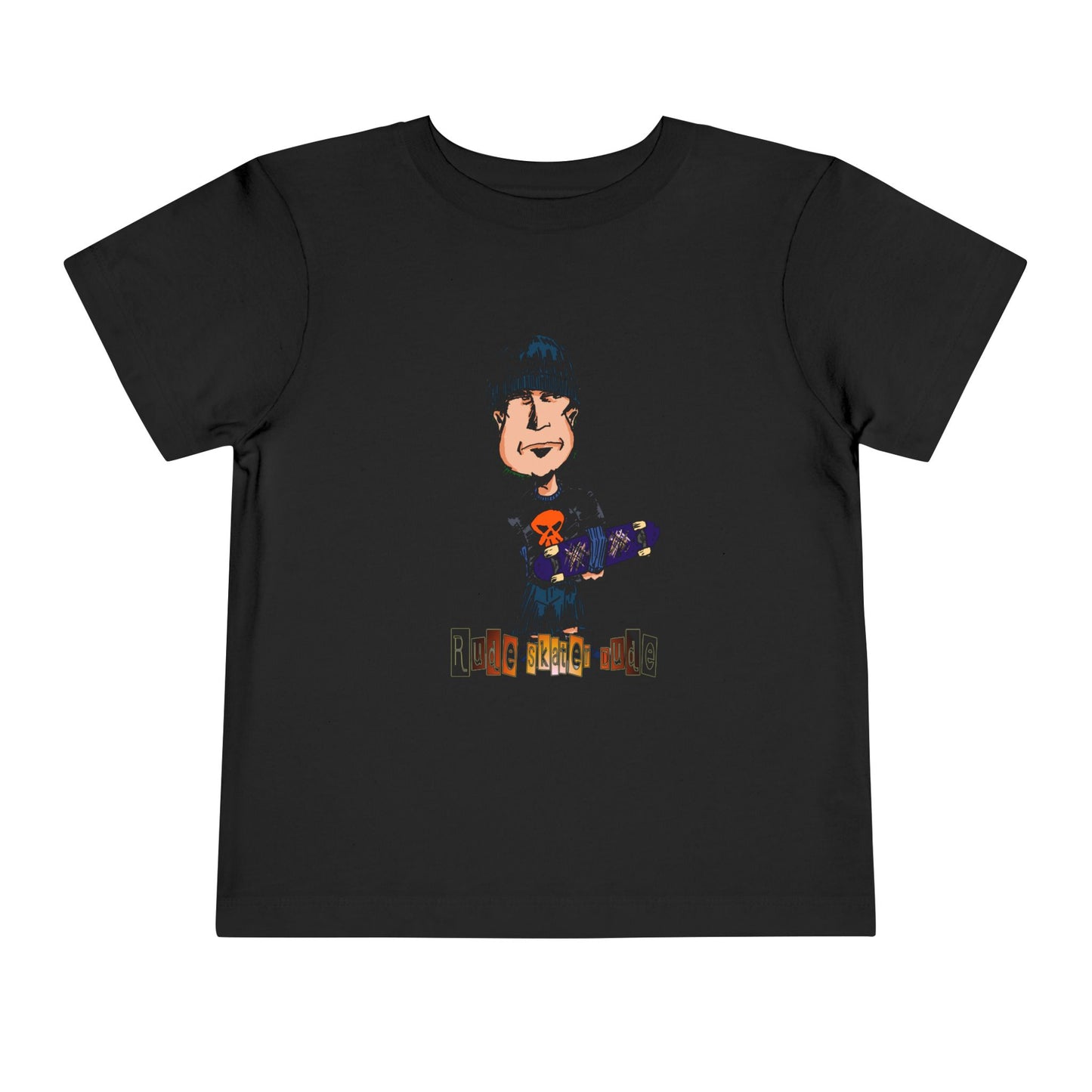 Toddler Tee — Cute Rude Skater Dude Kid Skateboard Graphic Shirt