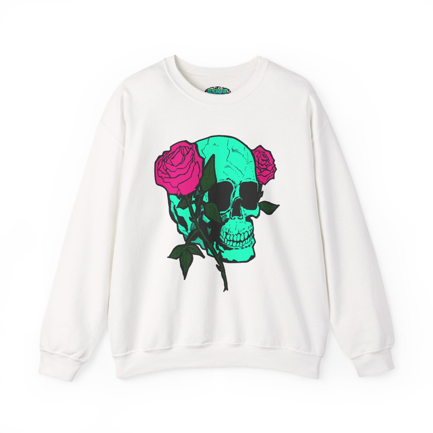 Skull and Roses Crewneck Sweatshirt for Trendsetters