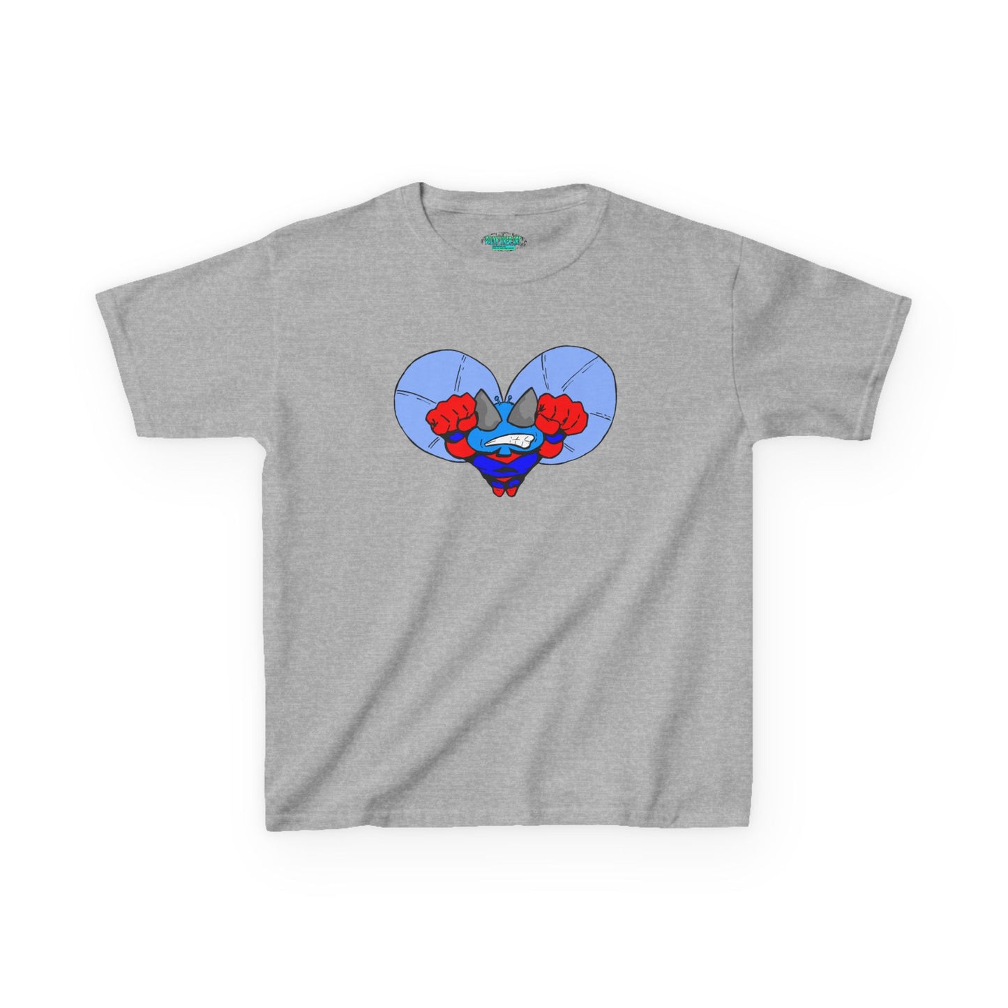 Astro-Fly Kids Superhero T‑Shirt — Cute Blue Hero Design