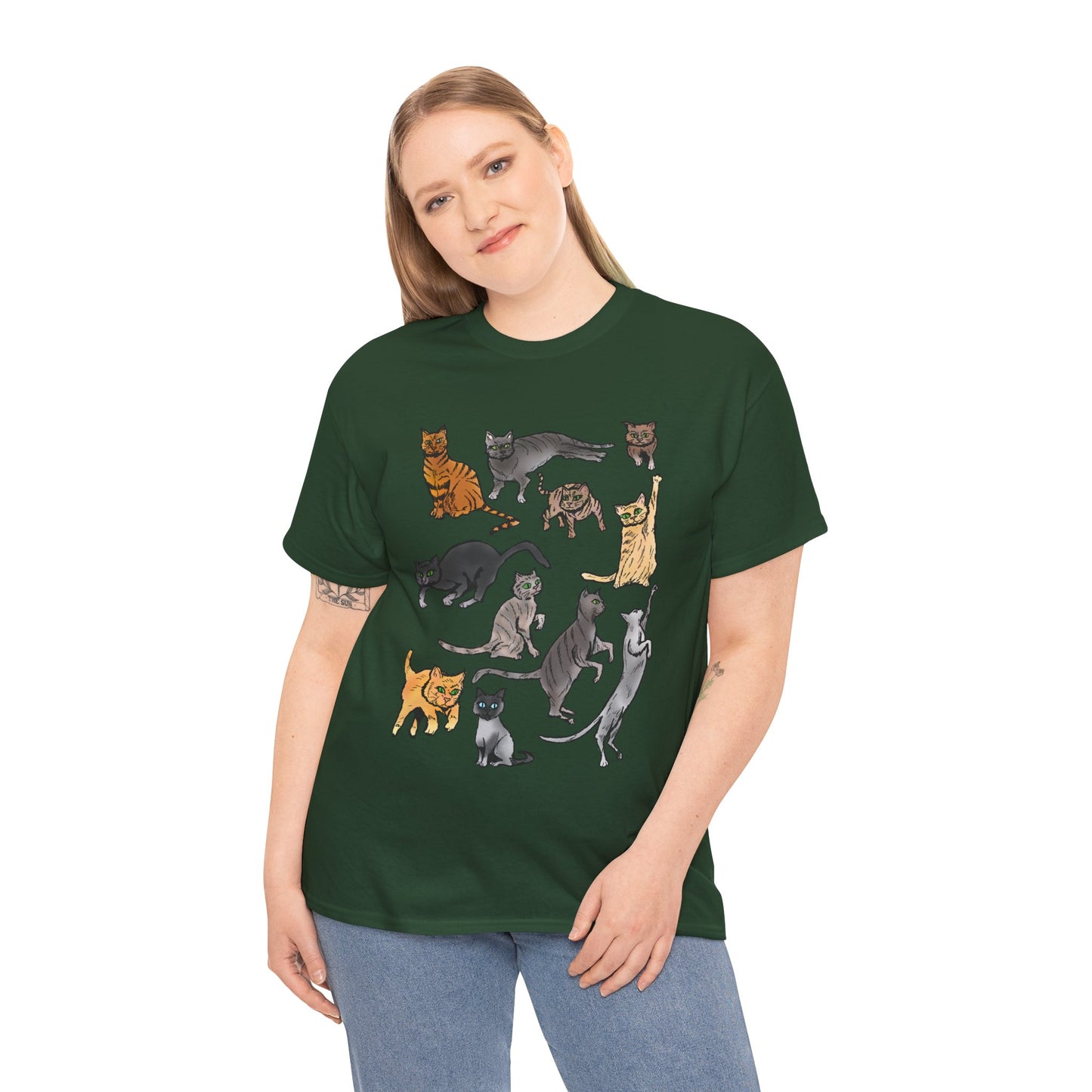 Cats Collage T-Shirt — Cute Cat Illustration Tee for Cat Lovers