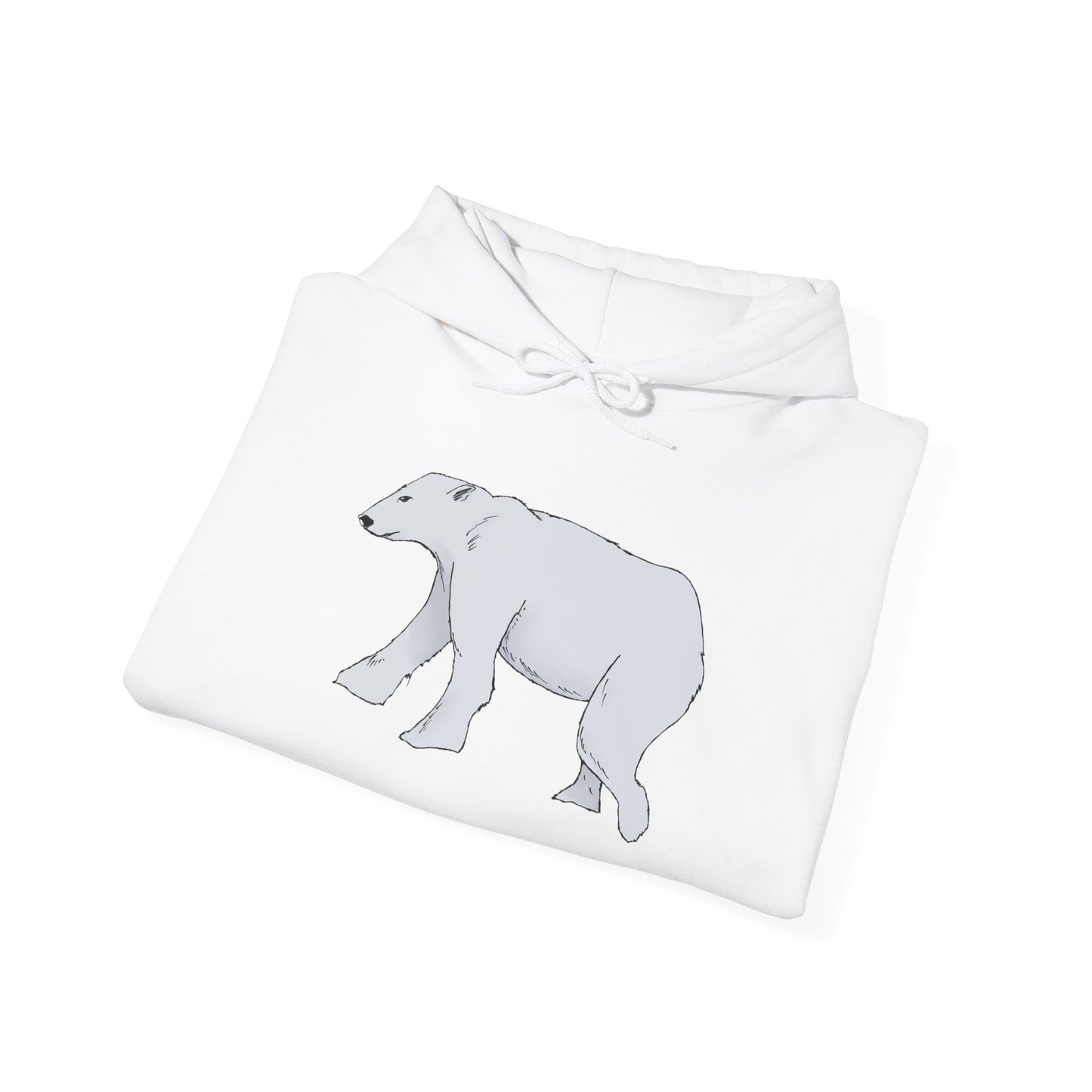 Cozy Polar Bear Hoodie - Warm Winter Fashion, Unisex Sweatshirt, Gift for Animal Lovers, Perfect for Cold Days, Cute Outdoor Wear