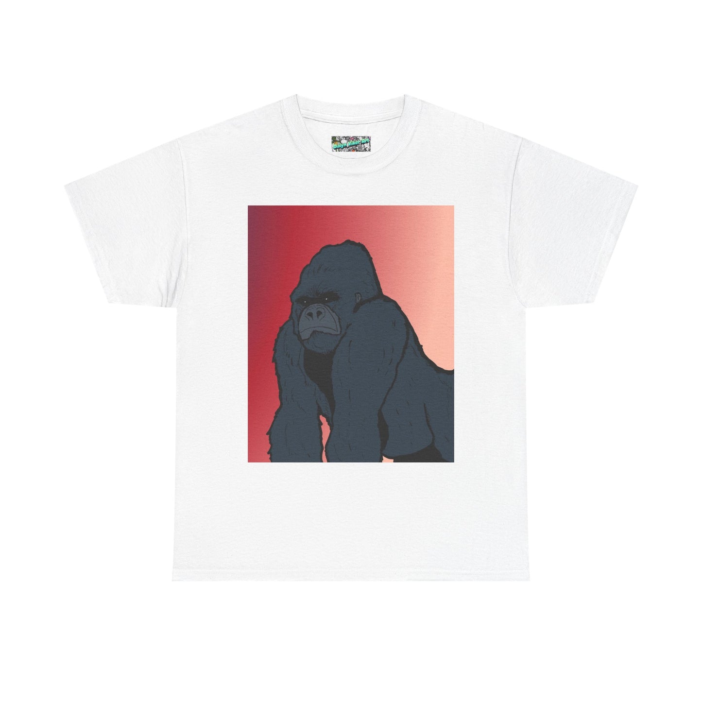 Gorilla Graphic Tee — Vintage Sunset Primate Illustration Shirt