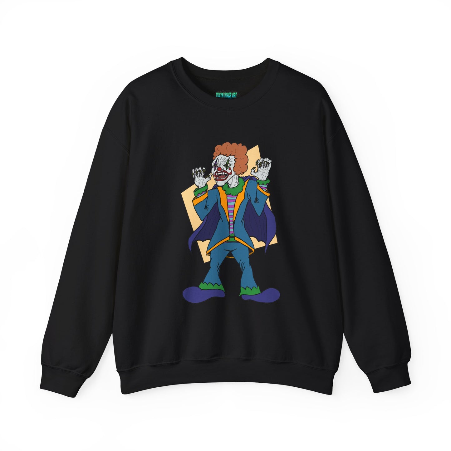 Vampire Clown Funny Horror-Inspired Unisex Crewneck Sweatshirt