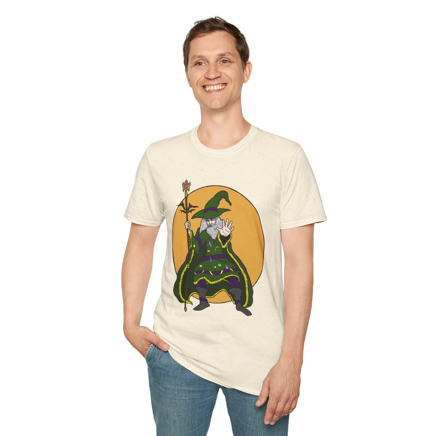 Wizard Staff Unisex T-Shirt - Magical Sorcerer Fantasy Tee