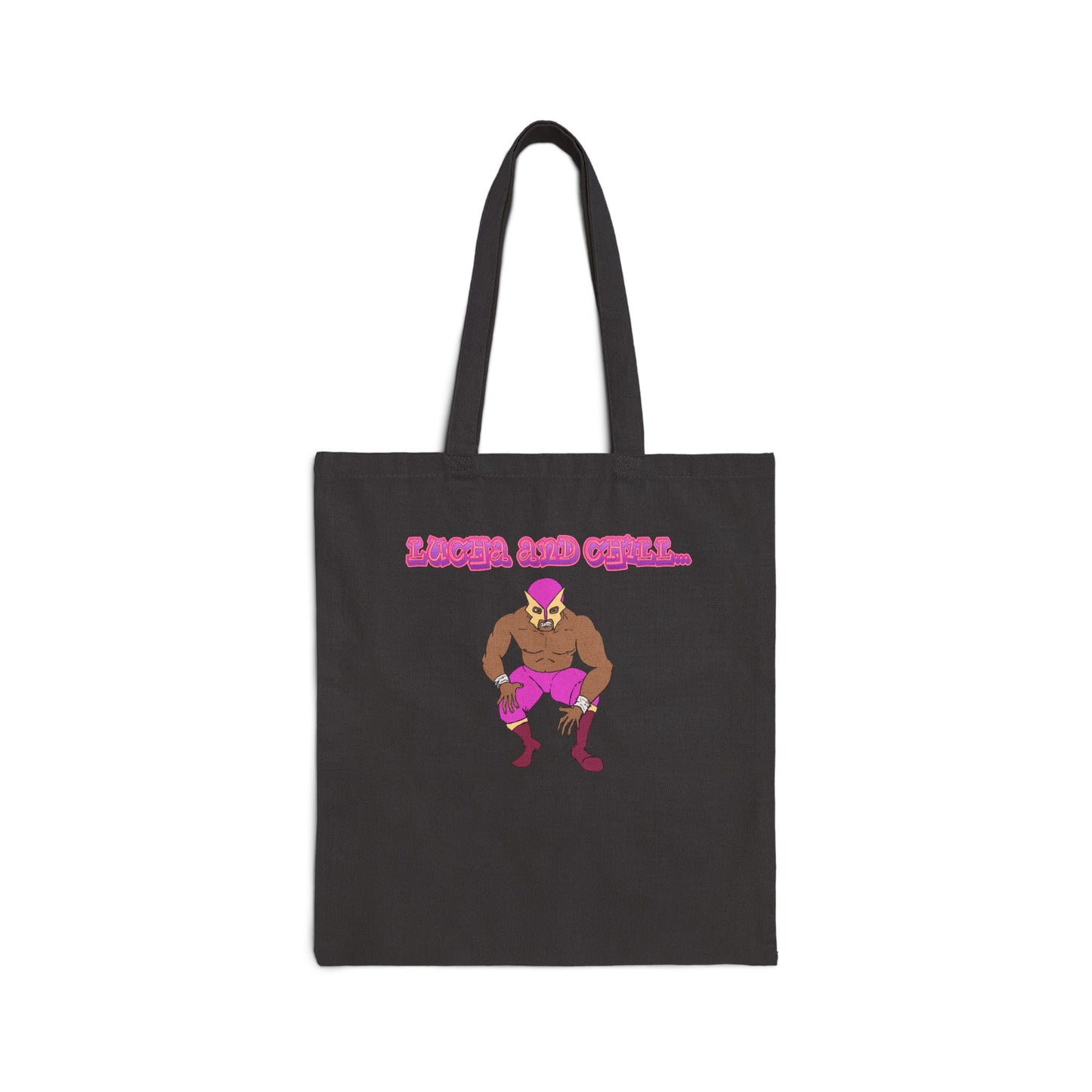 Lucha & Chill Cotton Canvas Tote Bag