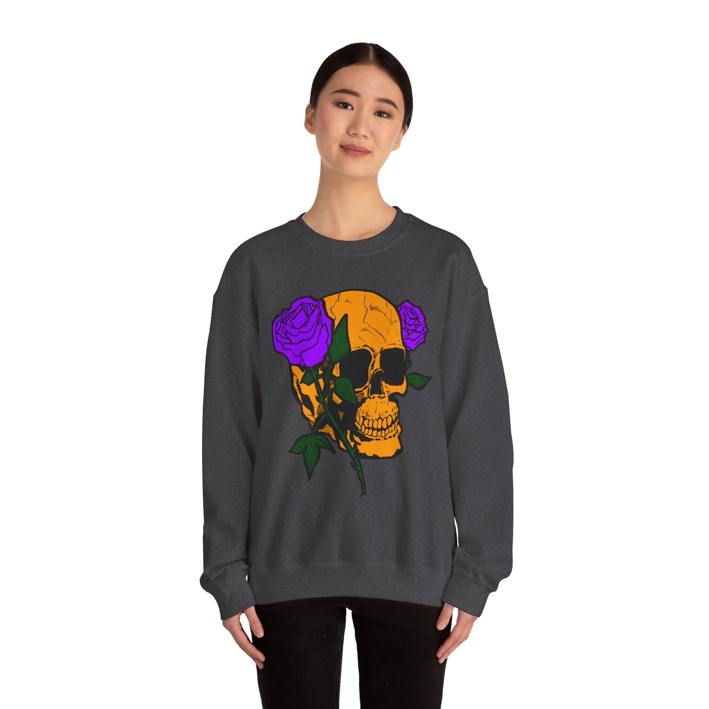 Skull & Roses Sweatshirt - Unisex Heavy Blend™ Crewneck