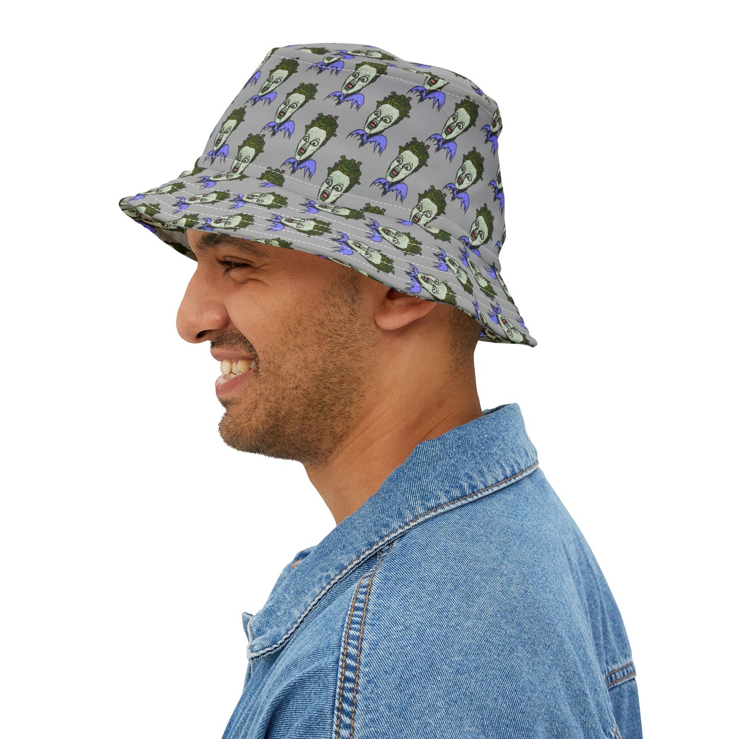Unique Medusa AOP Bucket Hat for Trendsetters | Stylish Bucket Hat, Streetwear Accessories, Festival Fashion, Summer Hat, Unisex Style