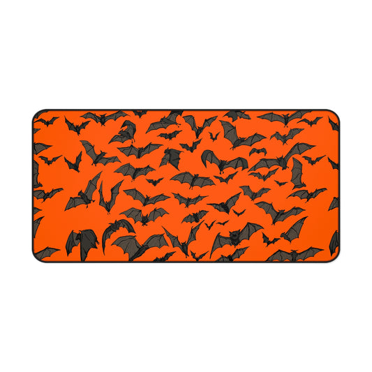 Halloween Bat Desk Mat, Office Decor, Gamer Mat, Halloween Gift, Bat Themed Desk Accessory
