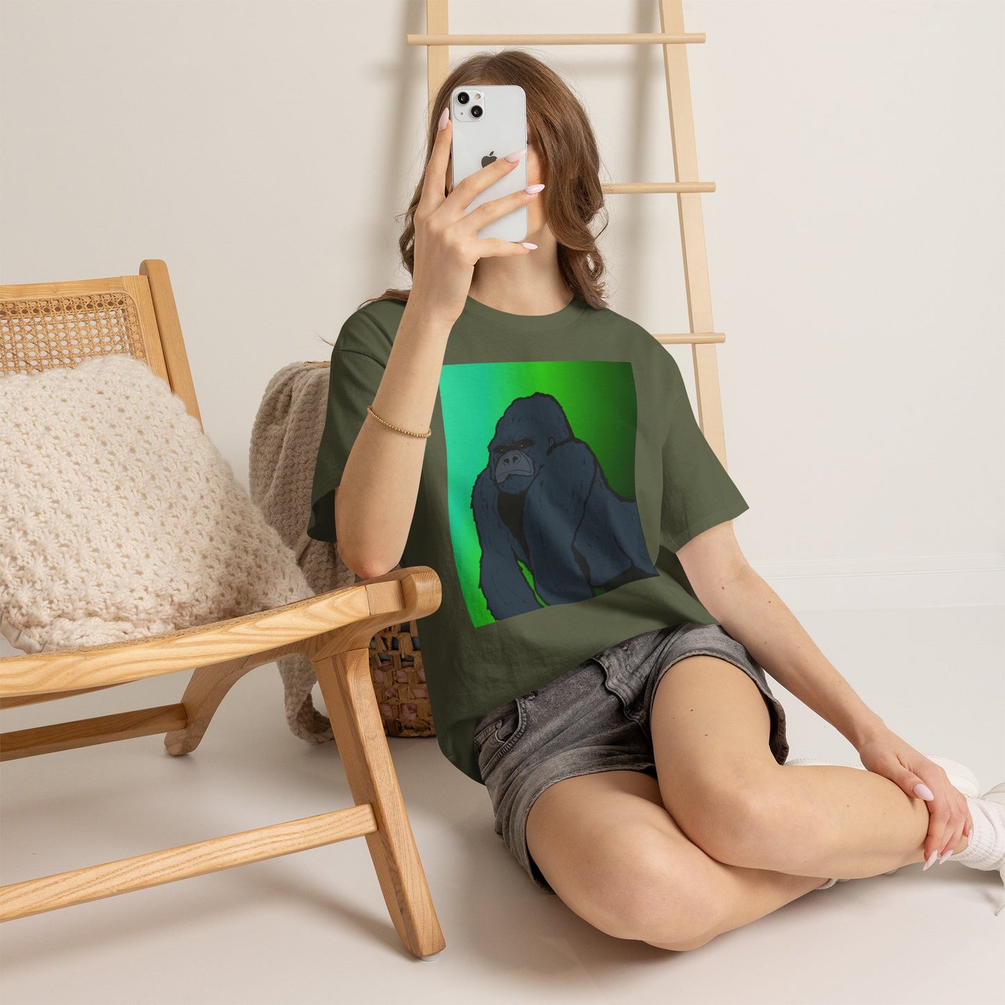 Gorilla Portrait Tee – Graphic Ape Illustration T-Shirt