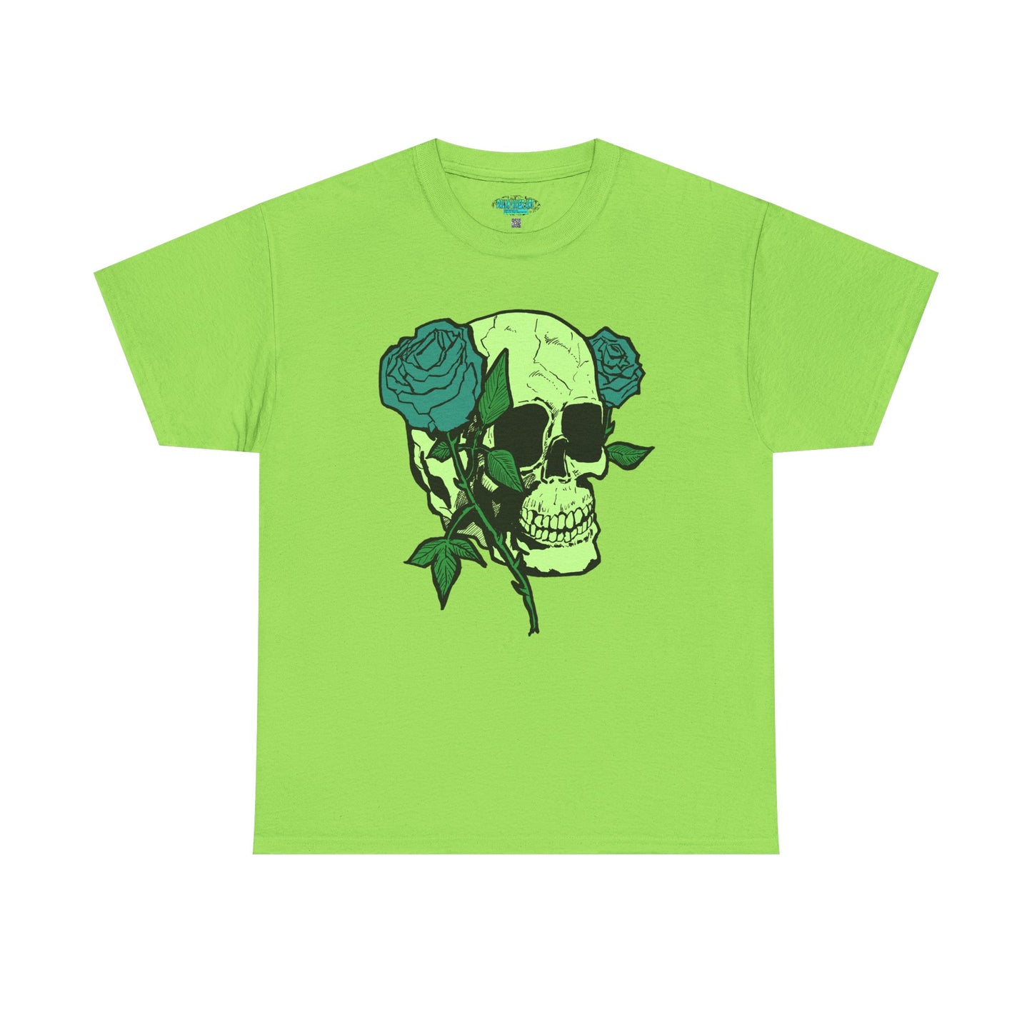 Skull & Rose Graphic Tee - Unisex Heavy Cotton Shirt