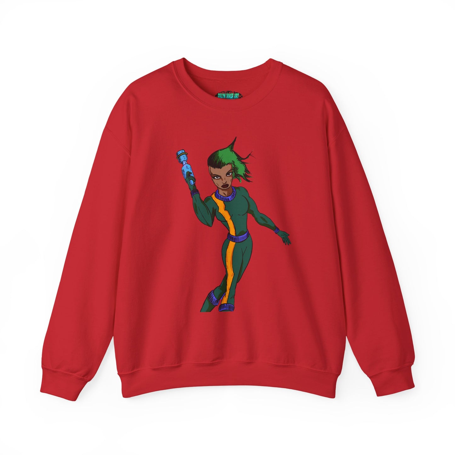 Heroic Vibes Crewneck Sweatshirt with Bold Design