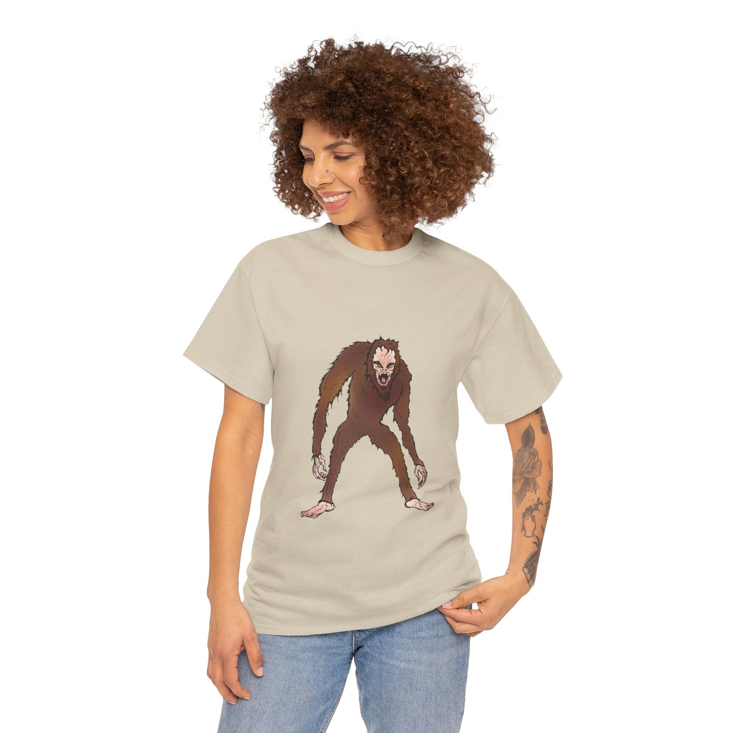 Bigfoot Sketch T‑Shirt — Retro Sasquatch Graphic Tee
