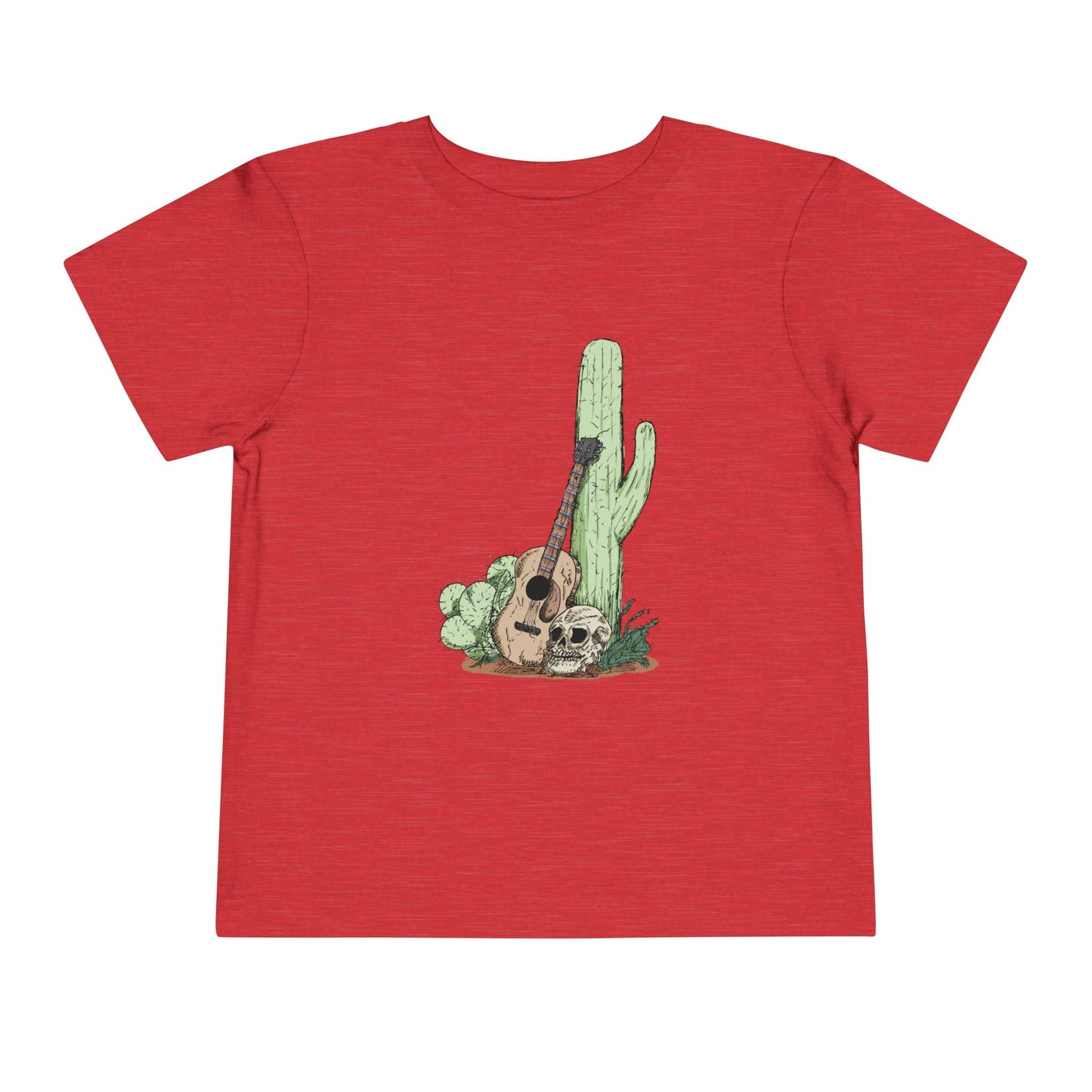Toddler Tee — Desert Cactus with Guitar Graphic
