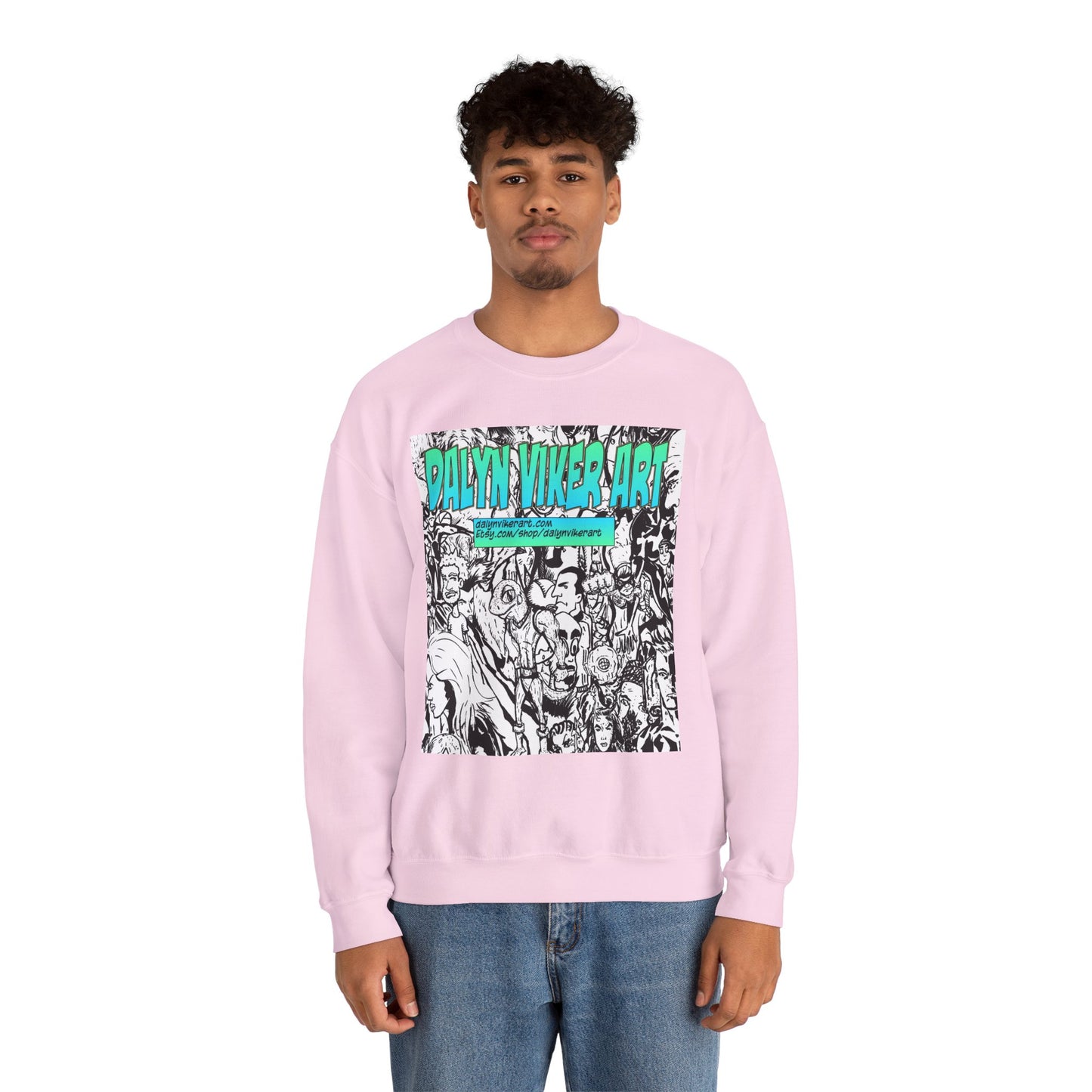 Graphic Art Crewneck Sweatshirt - Dalyan Viker Art Edition