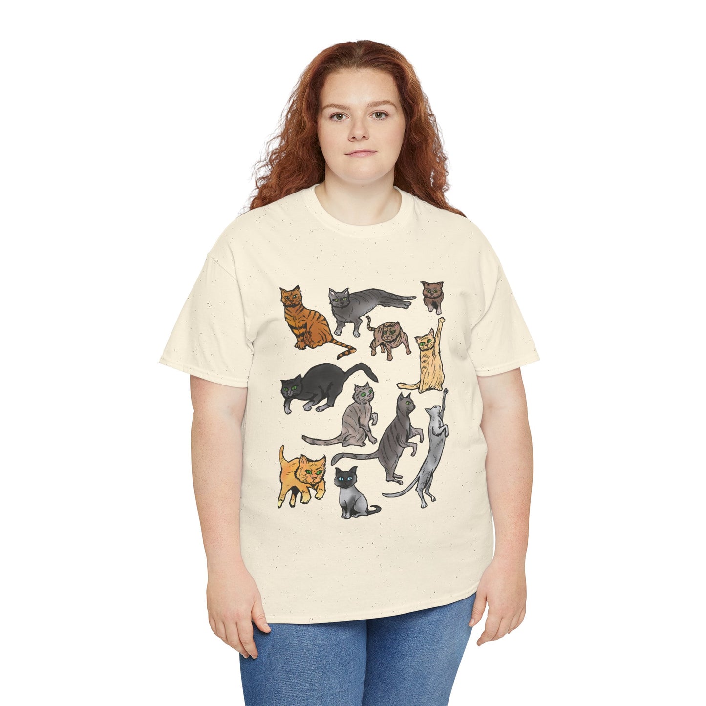Cats Collage T-Shirt — Cute Cat Illustration Tee for Cat Lovers