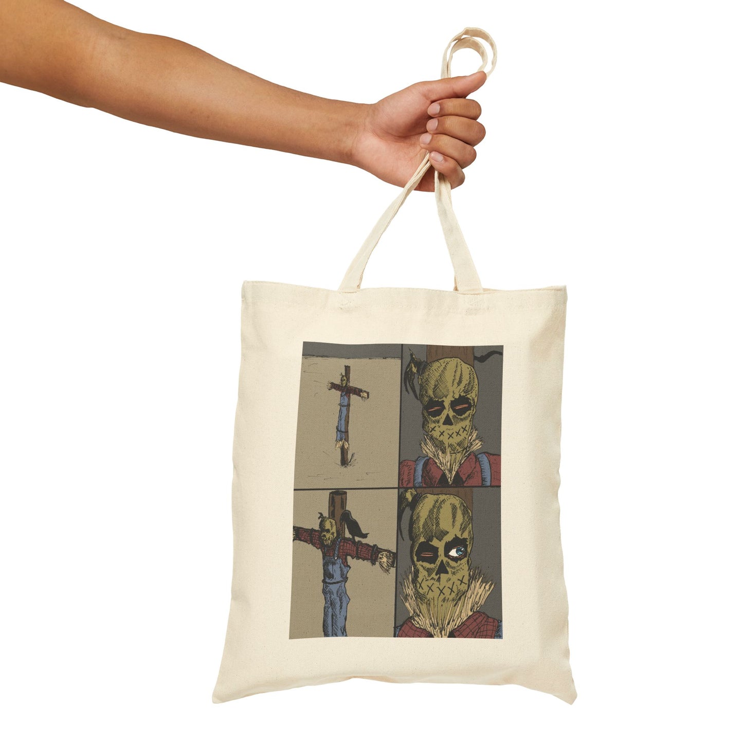 Scarecrow Awakening Cotton Canvas Tote Bag