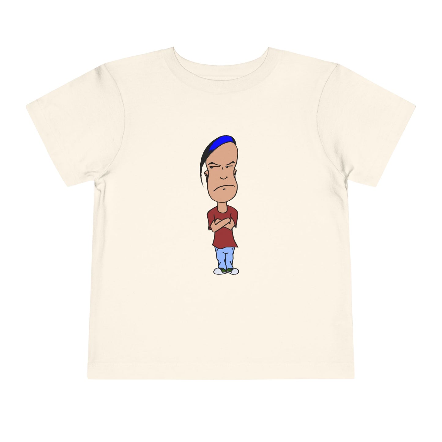 Smug Grumpy Kid Cartoon Toddler Tee