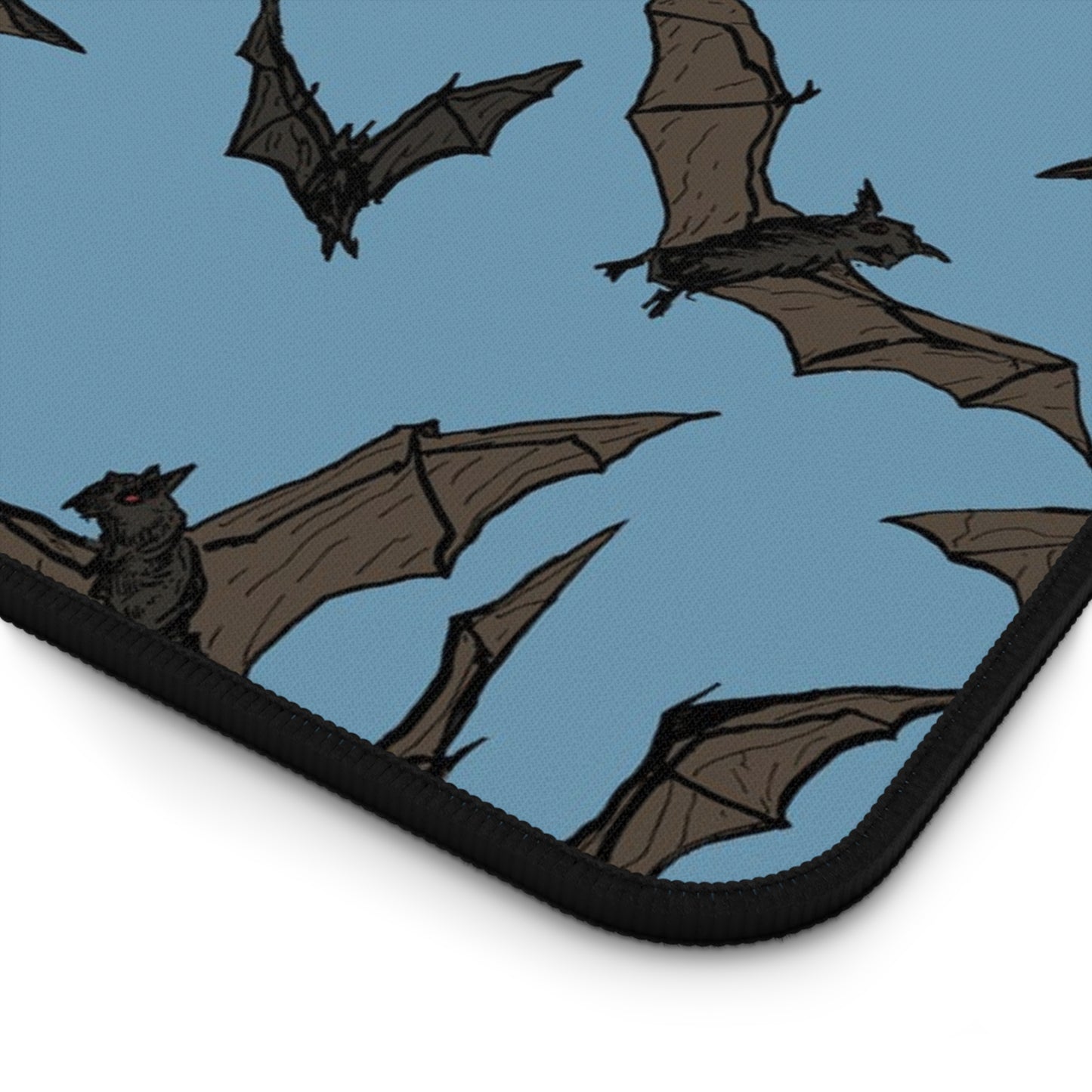 Desk Mat - Hand-Drawn Bats Design by Dalyn Viker Art