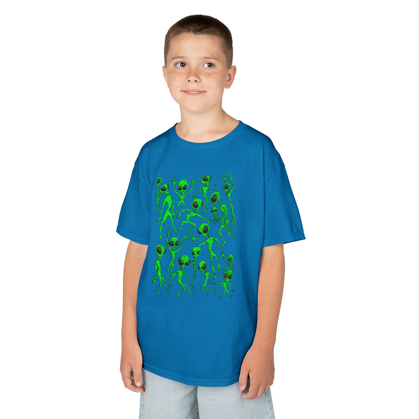 Kids Alien Dance Party T‑Shirt — Fun Green Alien Graphic Tee for Children