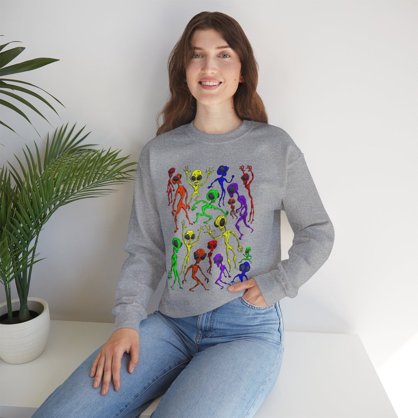 Alien Dance Party Crewneck Sweatshirt