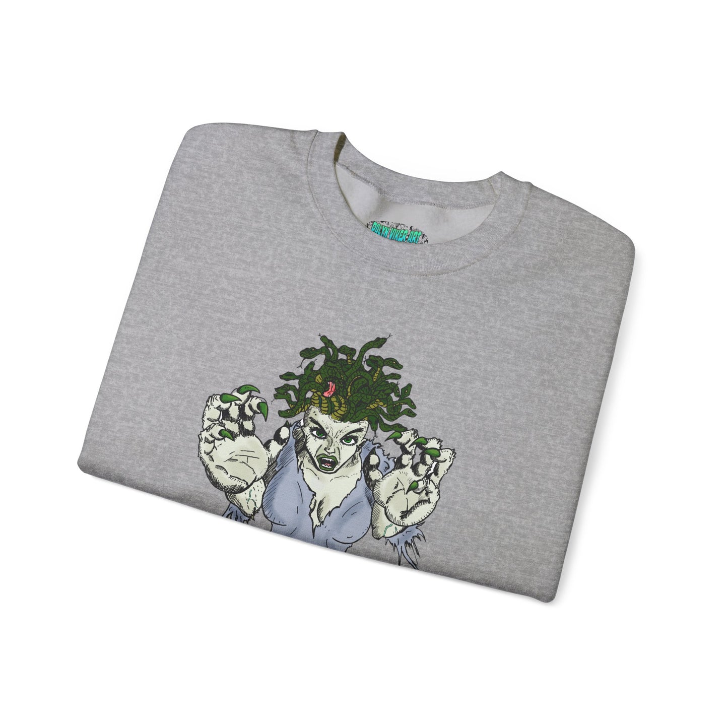 Medusa Inspired Unisex Heavy Blend Crewneck Sweatshirt