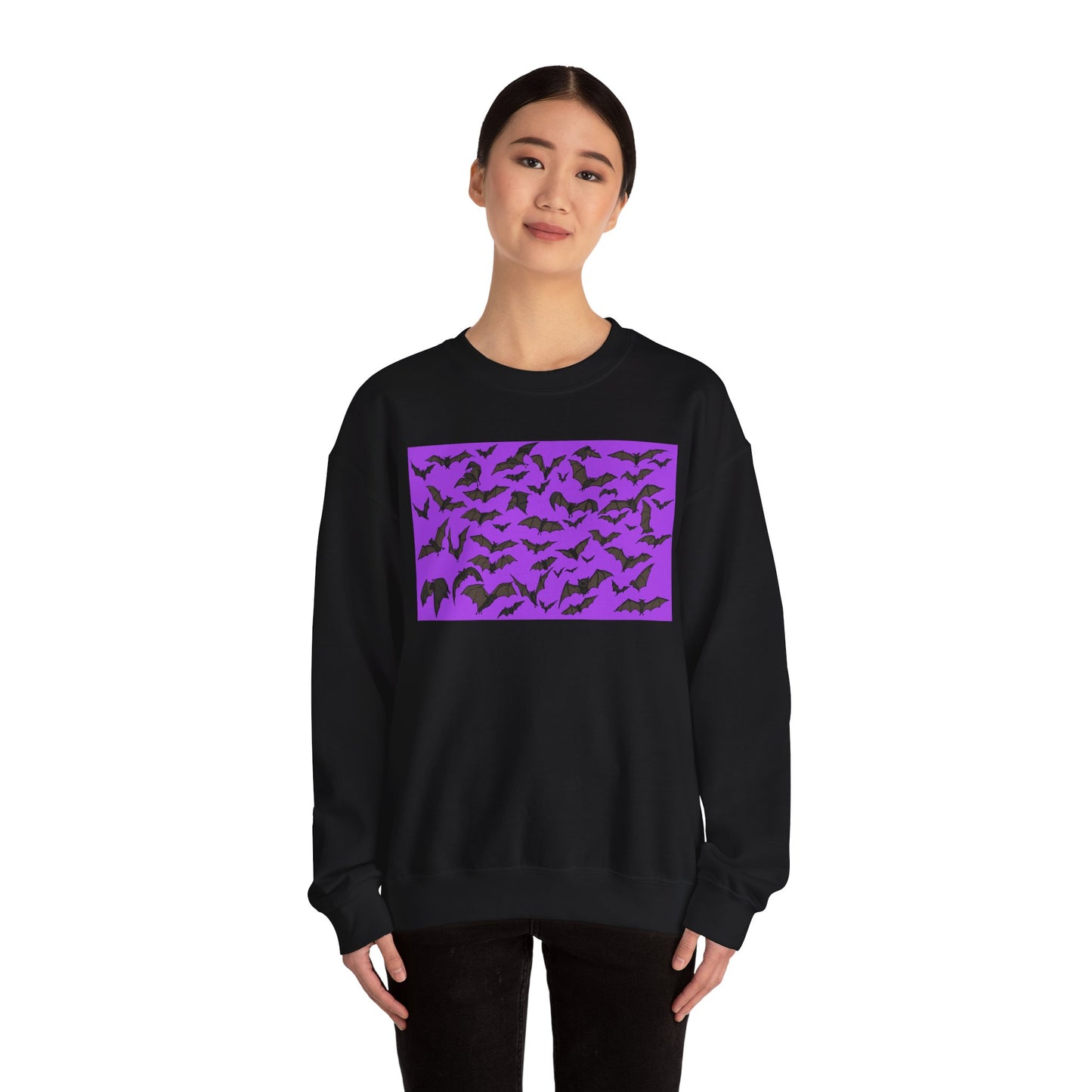 Spooky Bat Crewneck Sweatshirt for Halloween