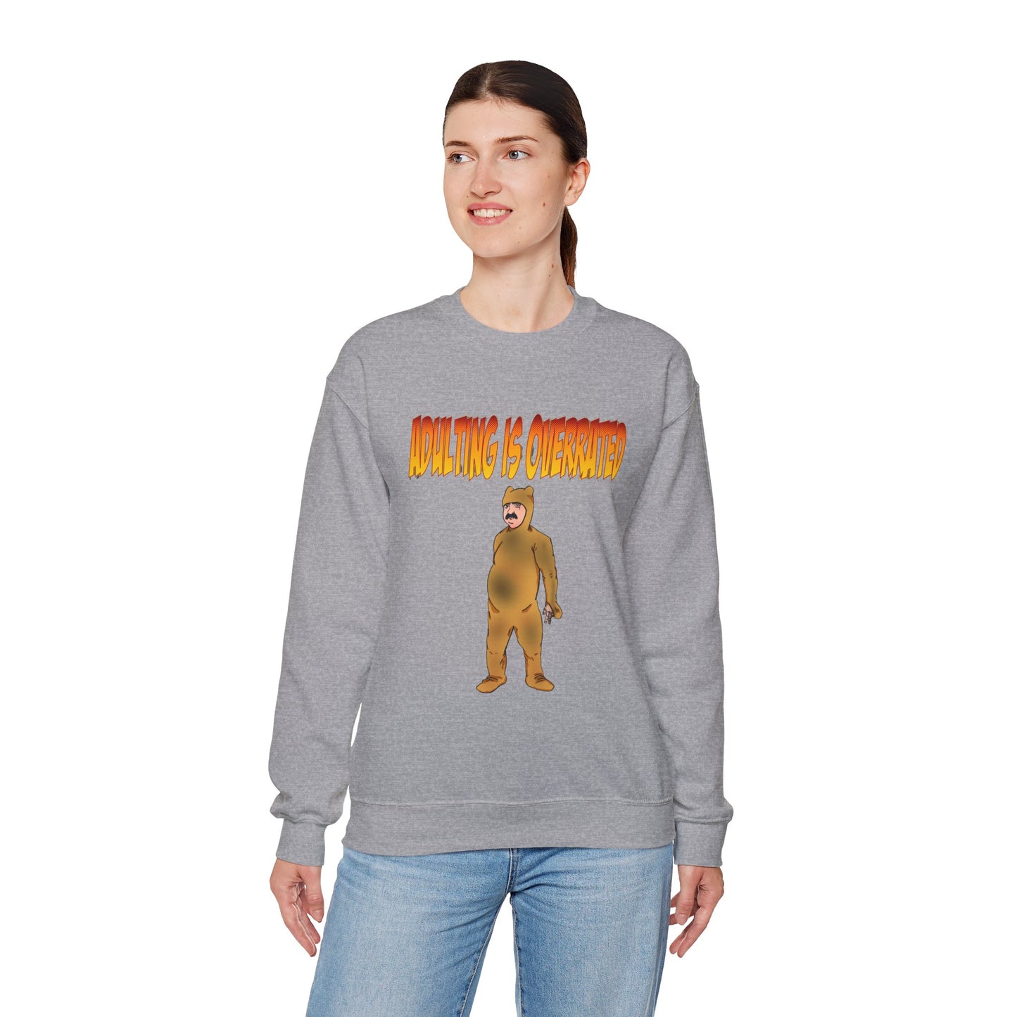 Cozy Humor Sweatshirt - 'Adulting is Overrated'