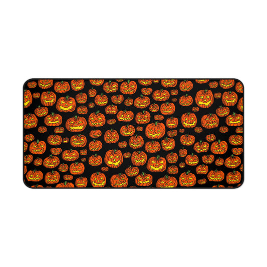 Halloween Pumpkin Desk Mat, Spooky Office Decor, Fall Workspace Aesthetic, Gift for Halloween Lovers, Pumpkin Patch Design