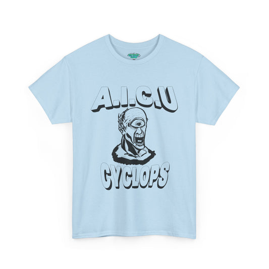 Graphic Unisex Tee - Fake AICU University Cyclops Mascot Mythology Shirt