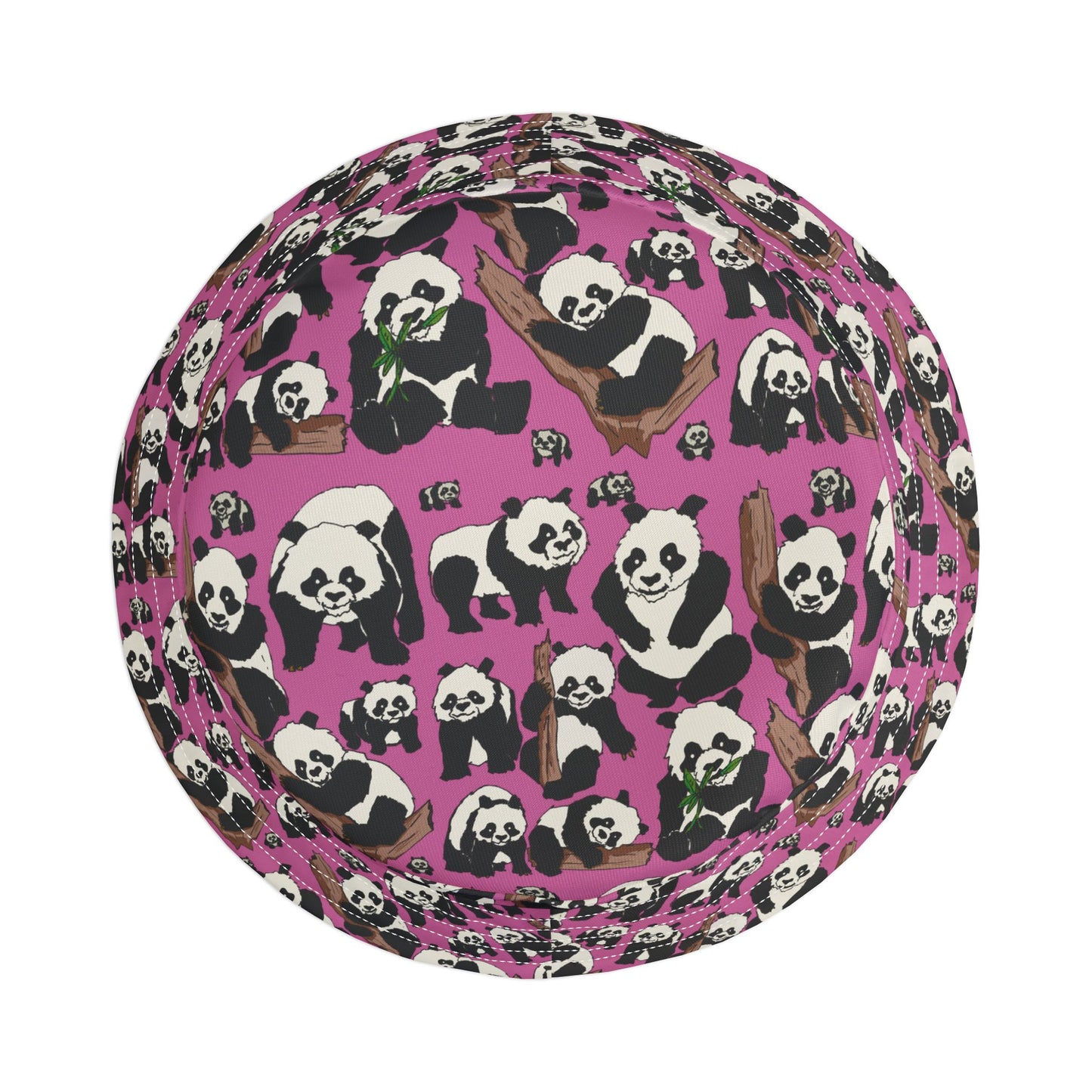 Panda Print Bucket Hat, Cute Summer Accessory, Trendy Outdoor Wear, Gift for Animal Lovers, Festival Style Hat, Beach Accessory