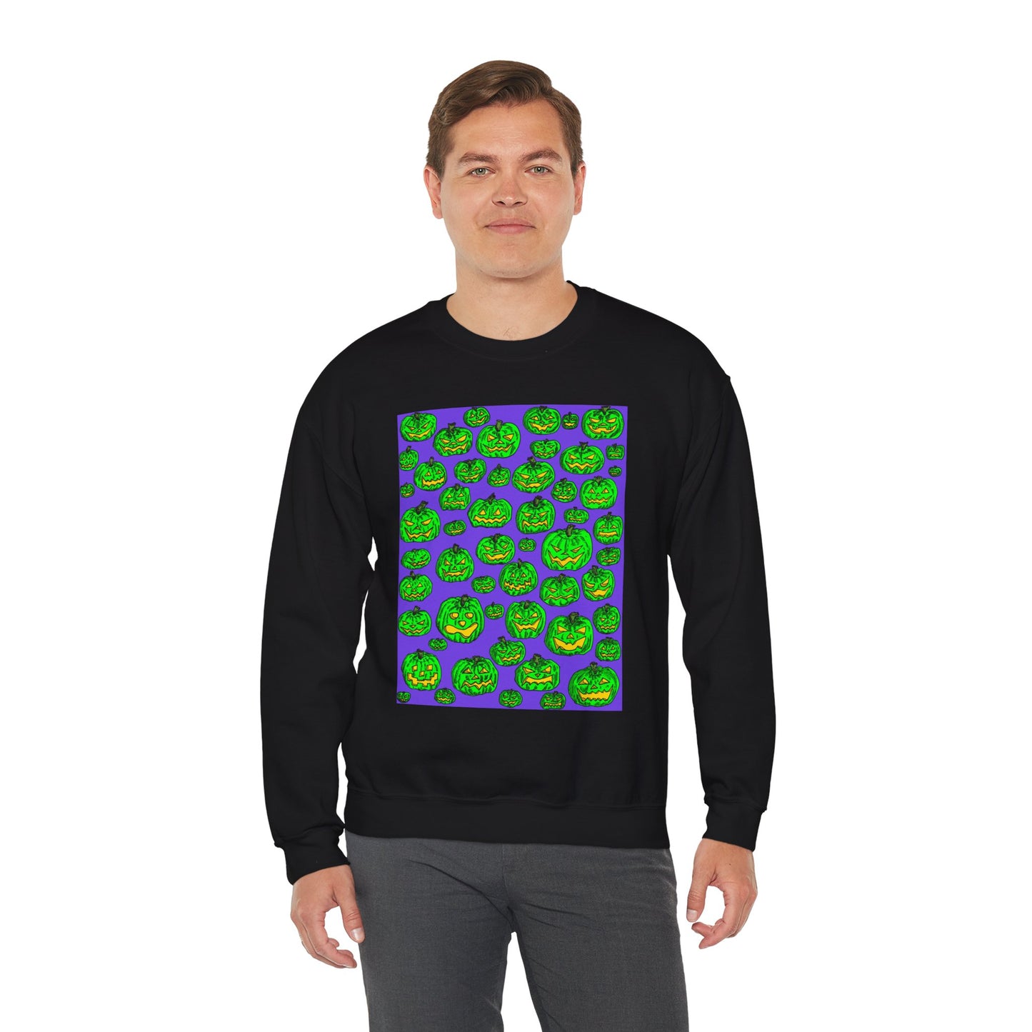 Halloween Pumpkin Crewneck Sweatshirt